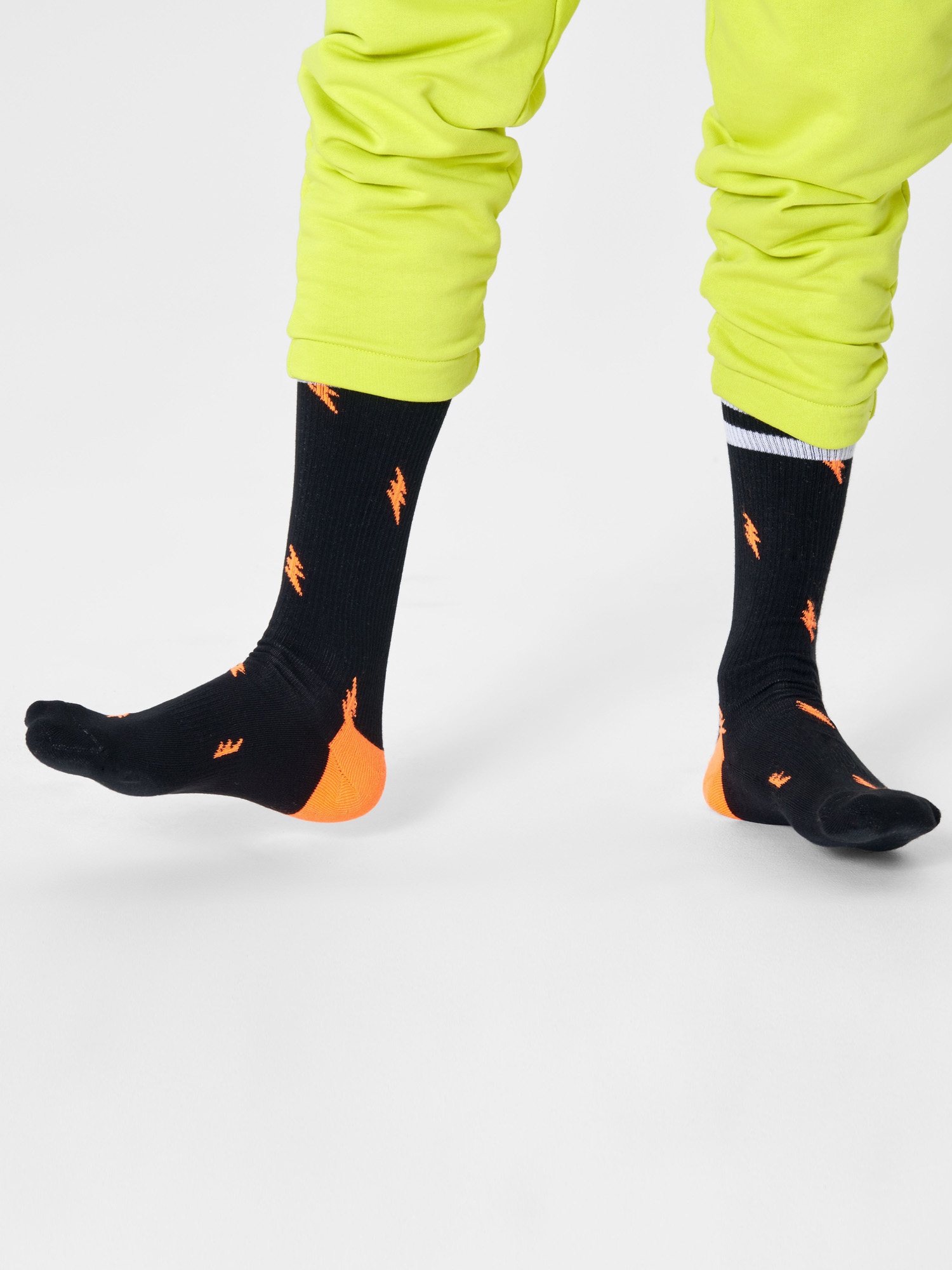 Skarpetki Happy Socks Small Flash Crew (black/yellow)