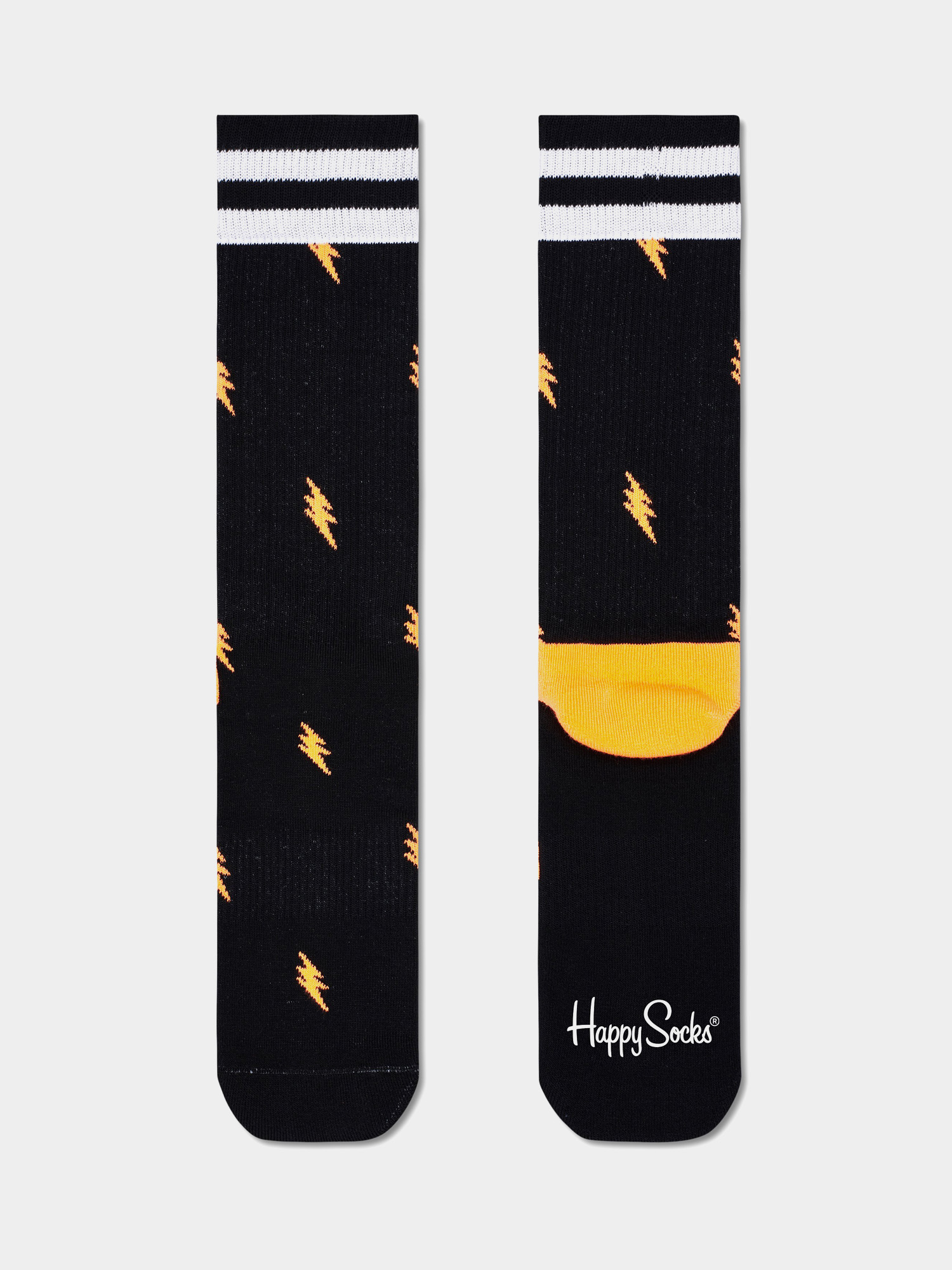 Skarpetki Happy Socks Small Flash Crew (black/yellow)