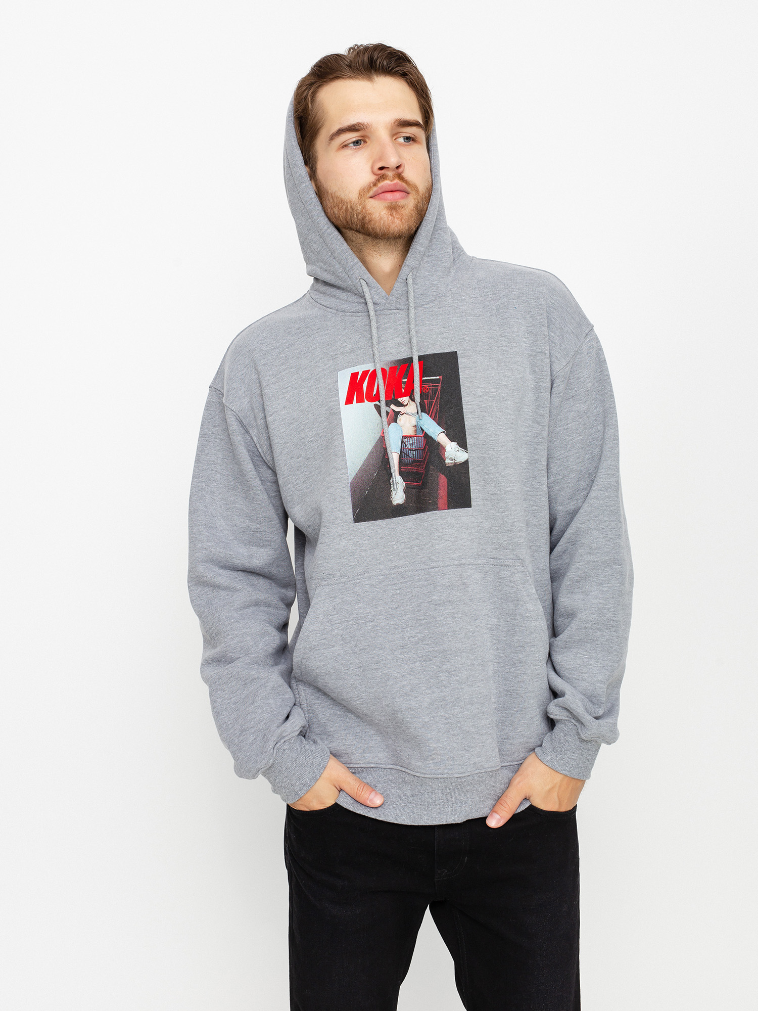 Bluza z kapturem Koka Shopping Mall HD (grey melange)