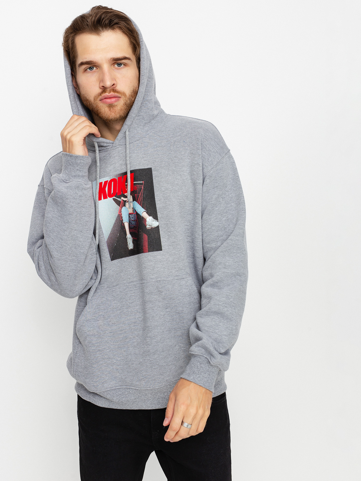 Bluza z kapturem Koka Shopping Mall HD (grey melange)