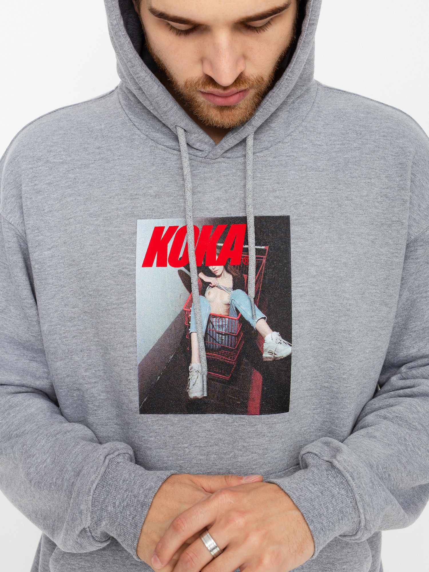 Bluza z kapturem Koka Shopping Mall HD (grey melange)