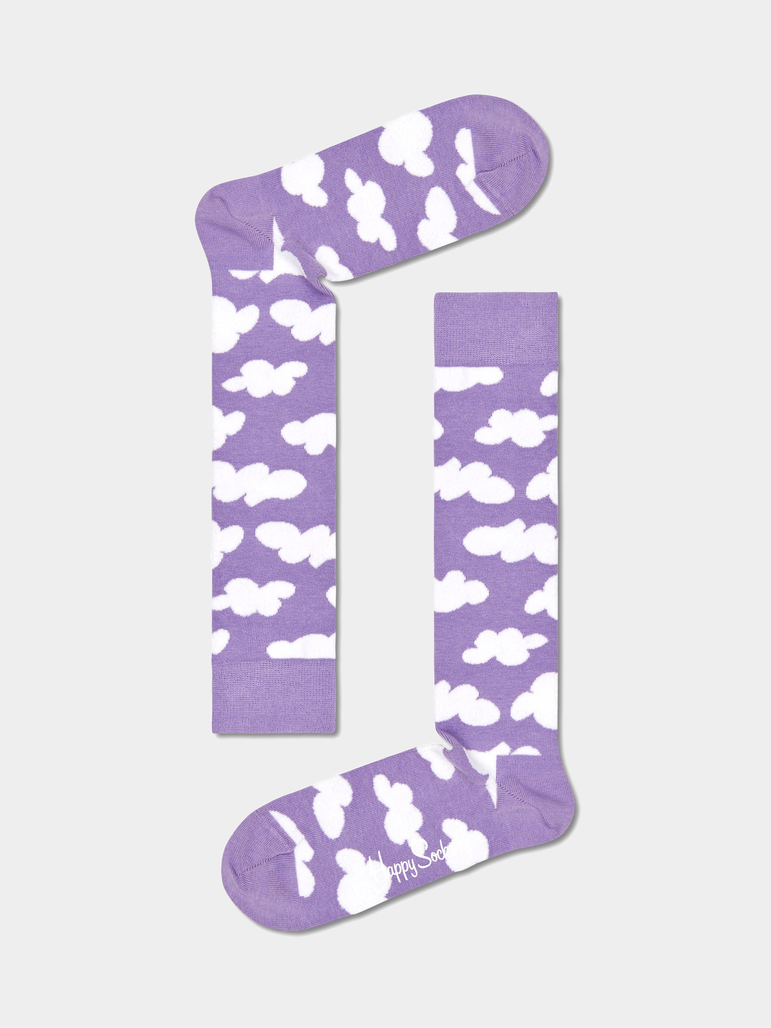 Skarpetki Happy Socks Cloudy Knee High (violet/white)