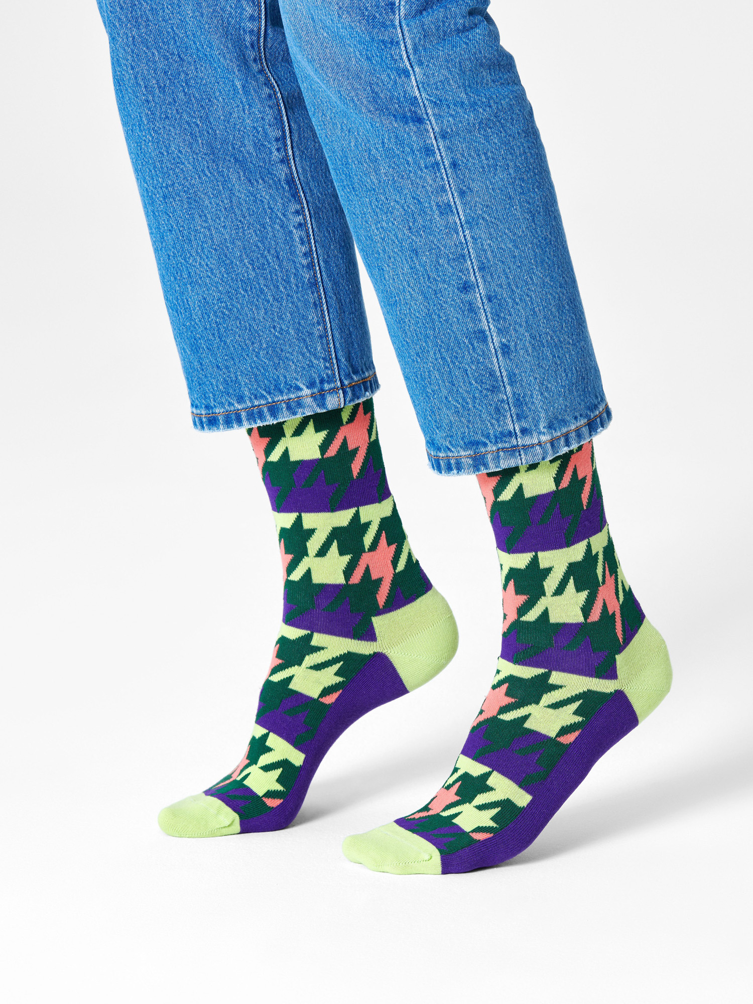 Skarpetki Happy Socks Dogtooth (green/violet)