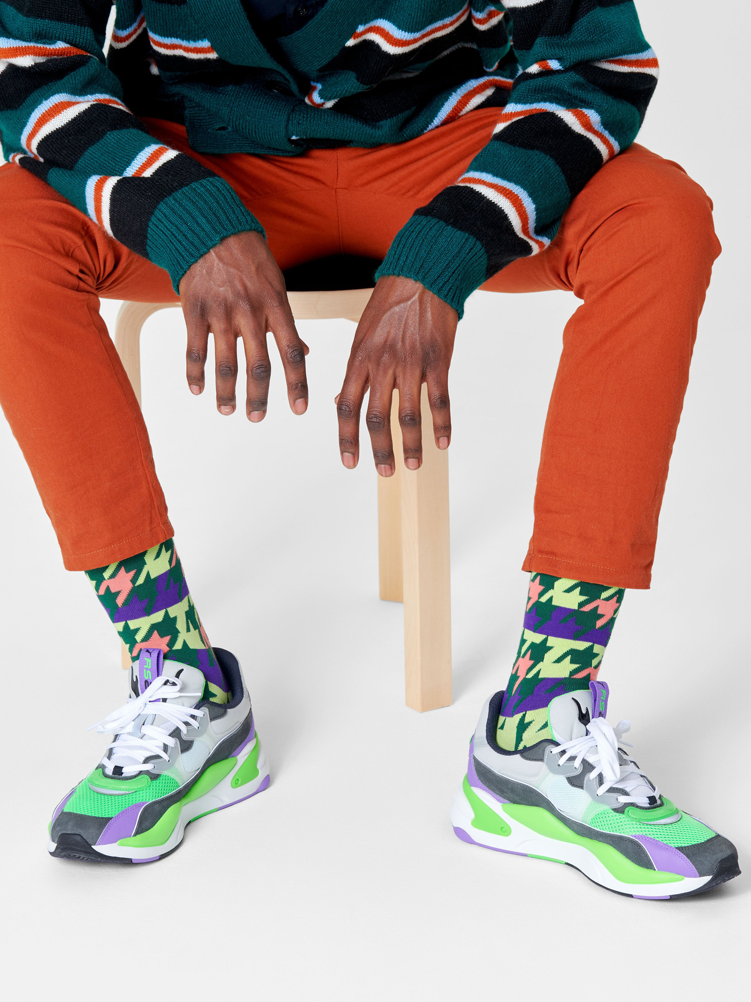 Skarpetki Happy Socks Dogtooth (green/violet)