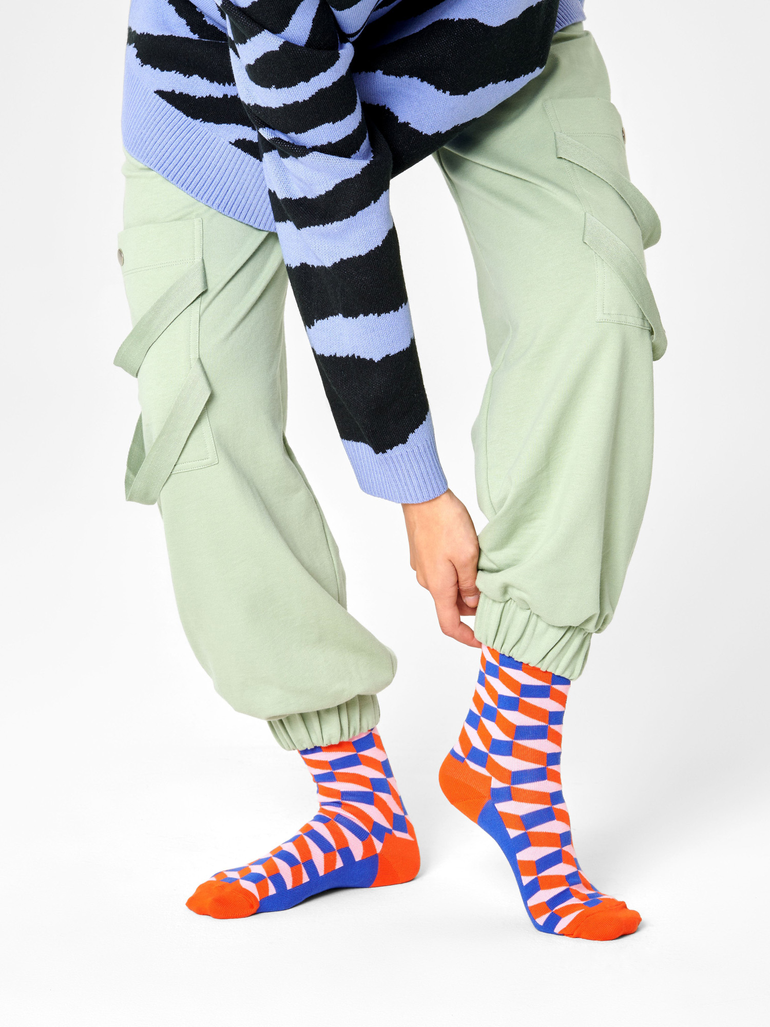 Skarpetki Happy Socks Filled Optic (blue/red)