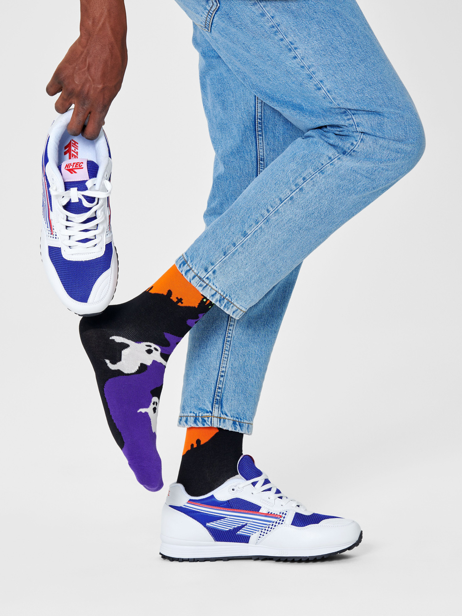 Skarpetki Happy Socks Halloween Ghost (orange/black/purple)