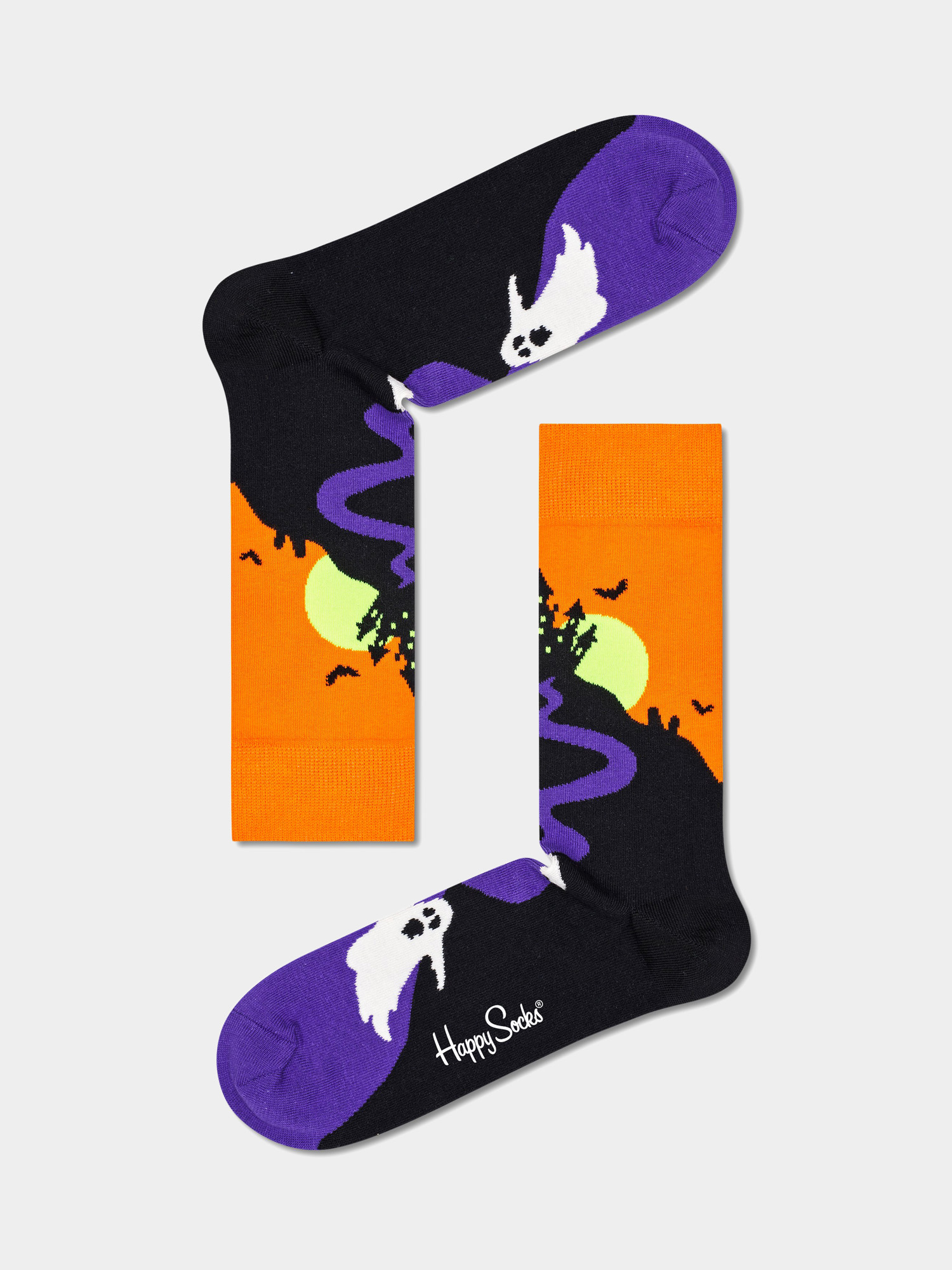 Skarpetki Happy Socks Halloween Ghost (orange/black/purple)