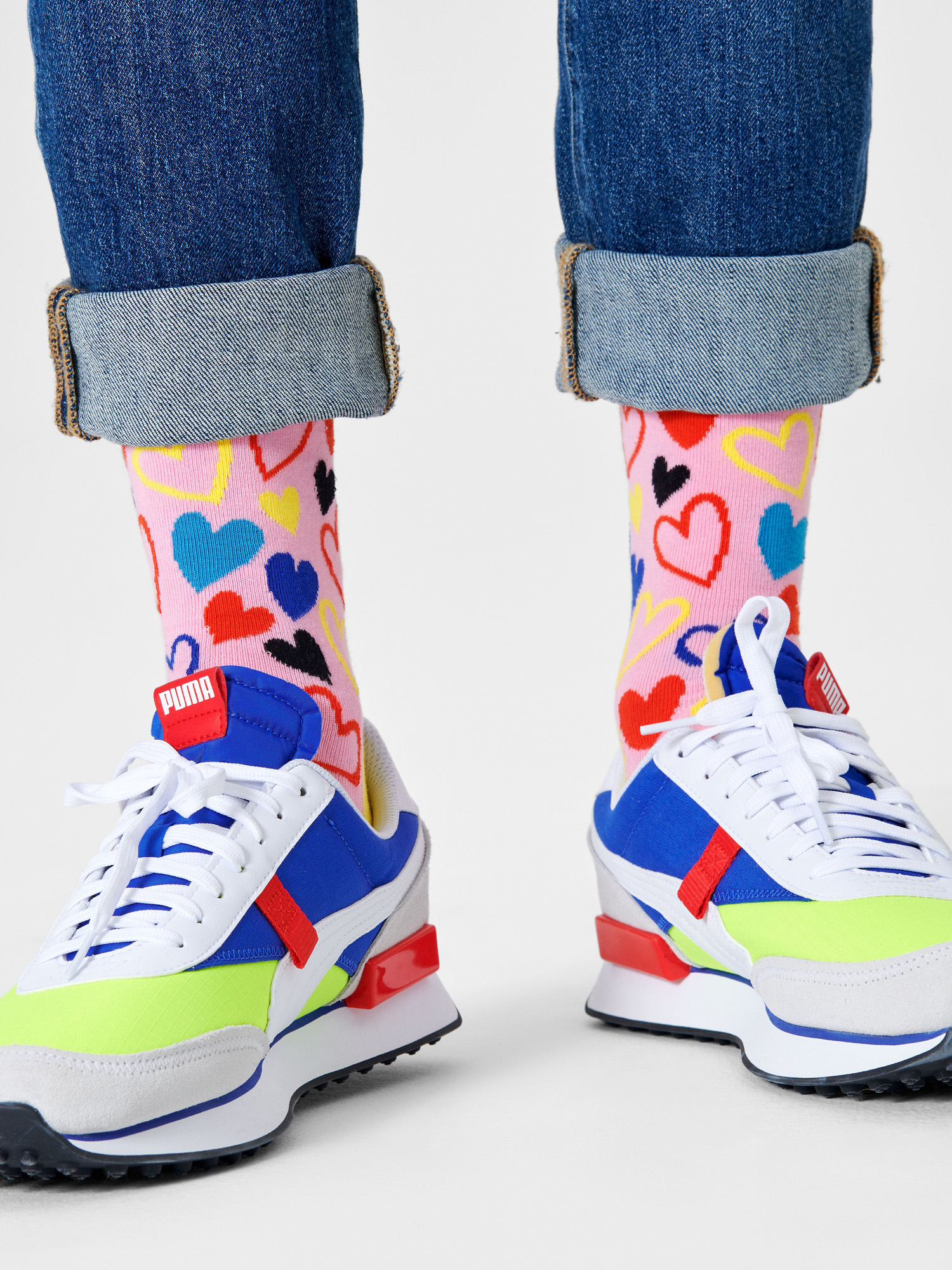 Skarpetki Happy Socks I Heart U (pink/yellow)