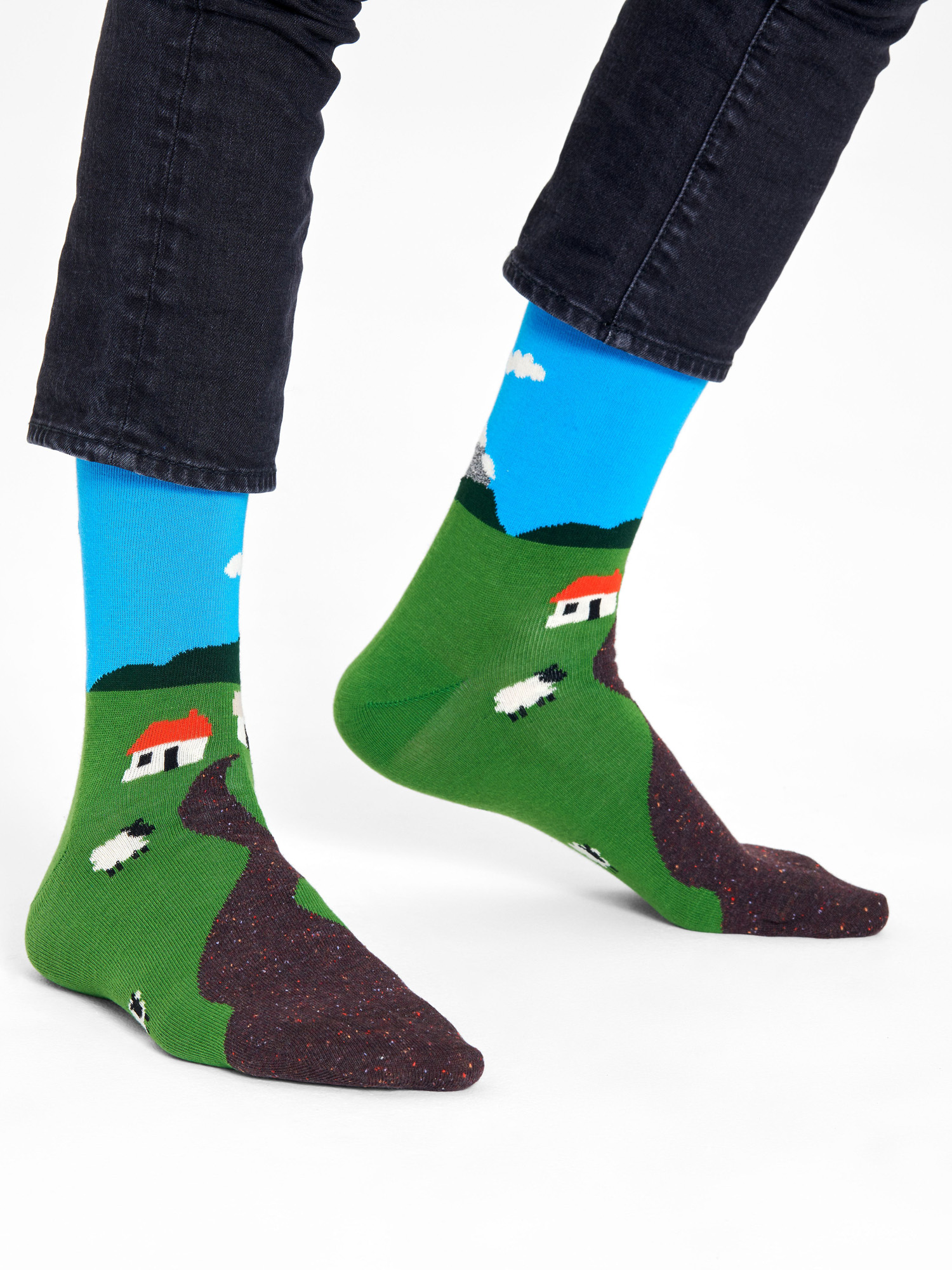 Skarpetki Happy Socks Little House On The Moorland (blue/green)