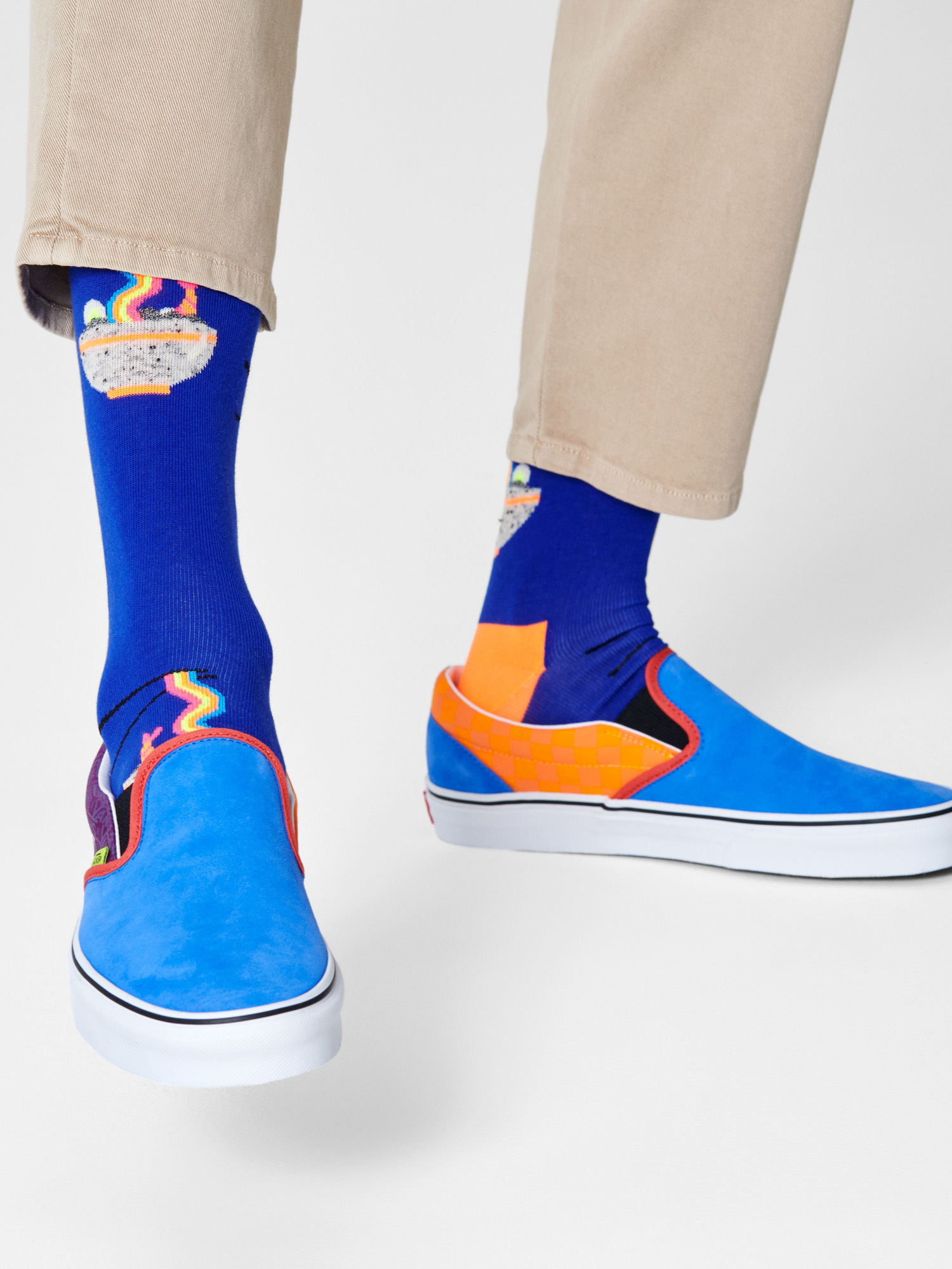 Skarpetki Happy Socks Rainbow Ramen (purple/yellow)