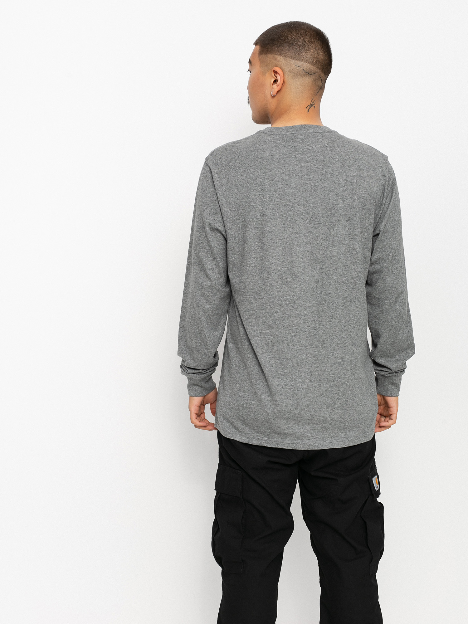 Longsleeve Carhartt WIP Pocket (dark grey heather)