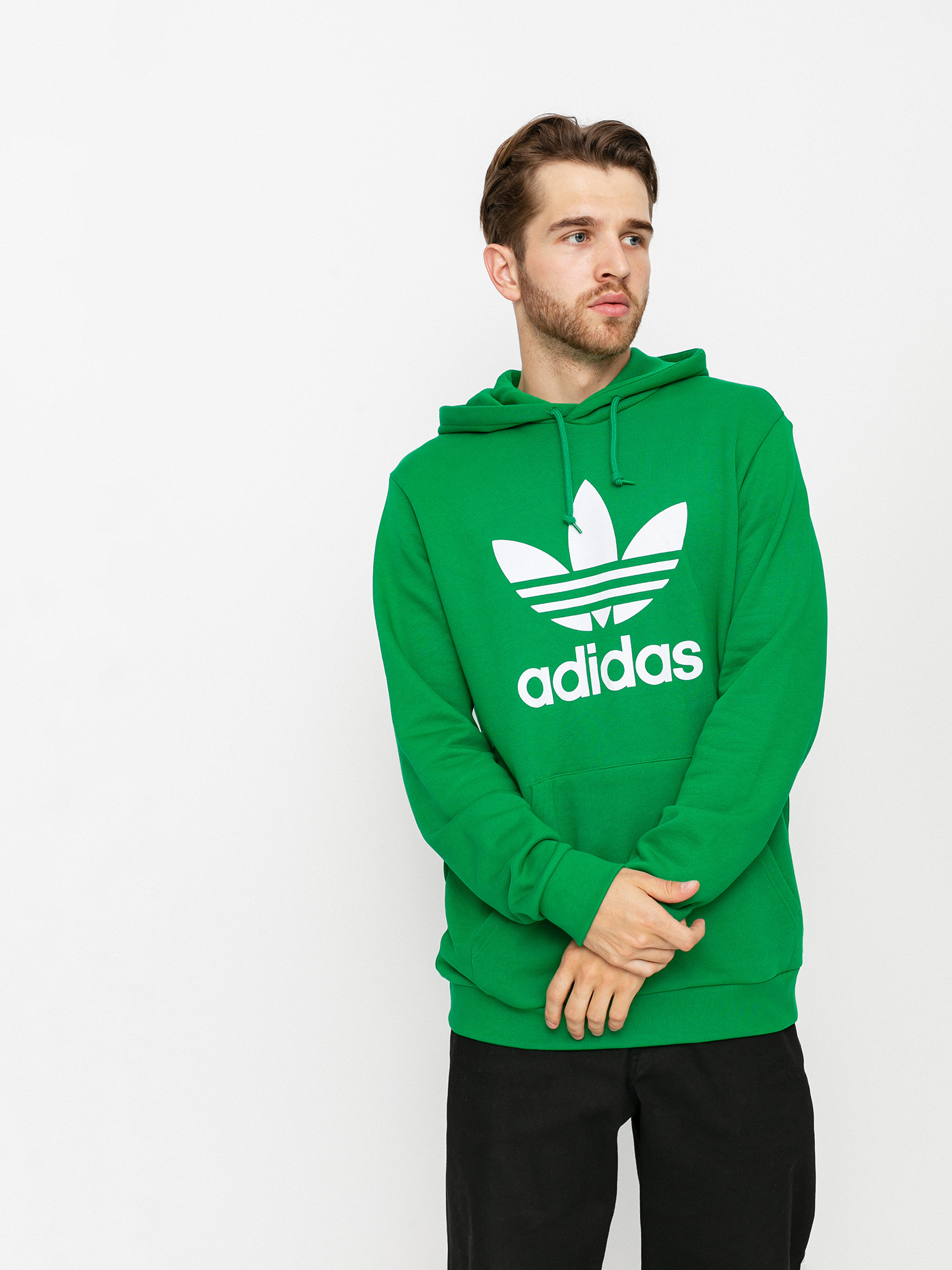 Bluza z kapturem adidas Originals Trefoil HD (green/white)