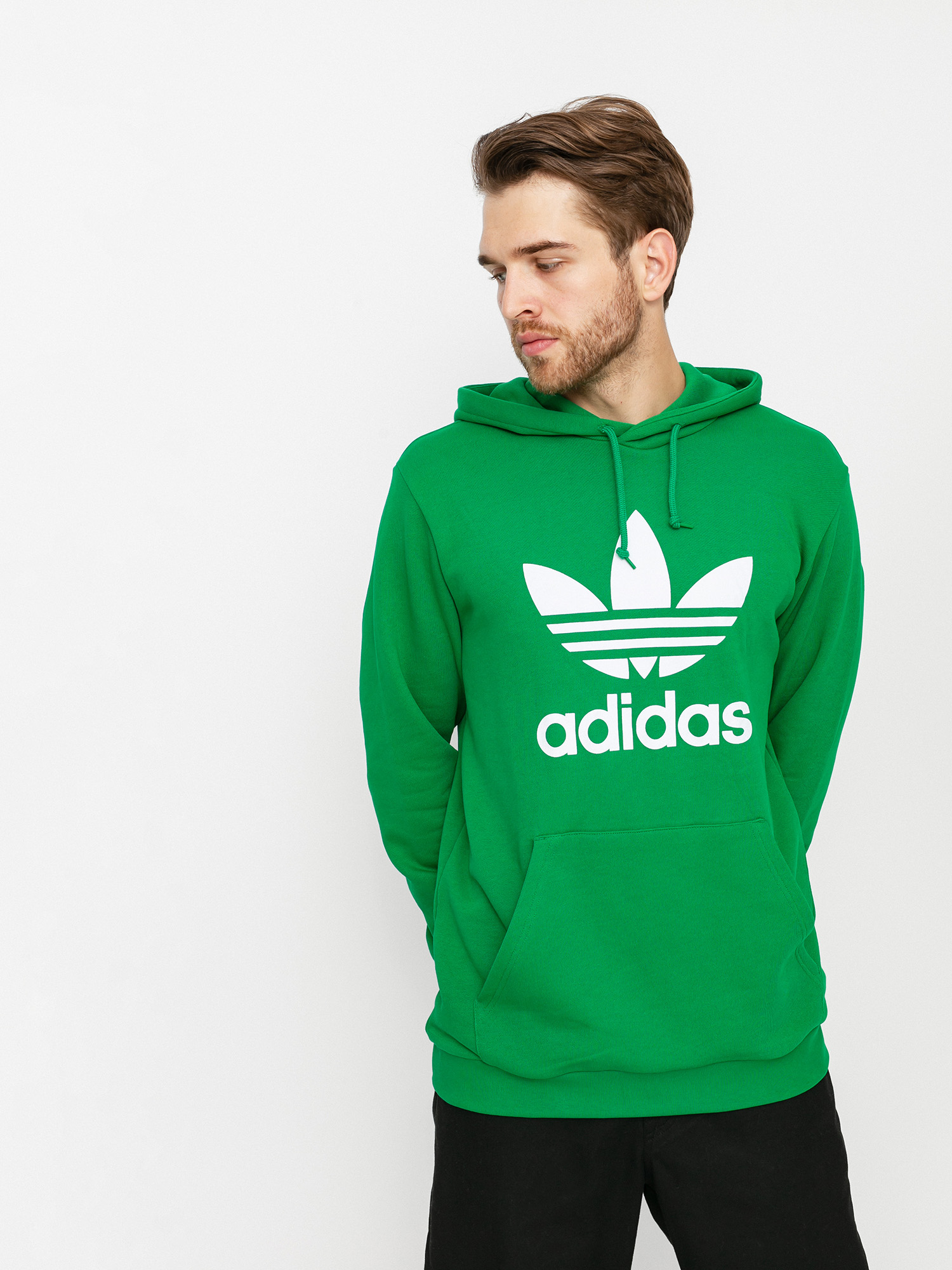 Bluza z kapturem adidas Originals Trefoil HD (green/white)
