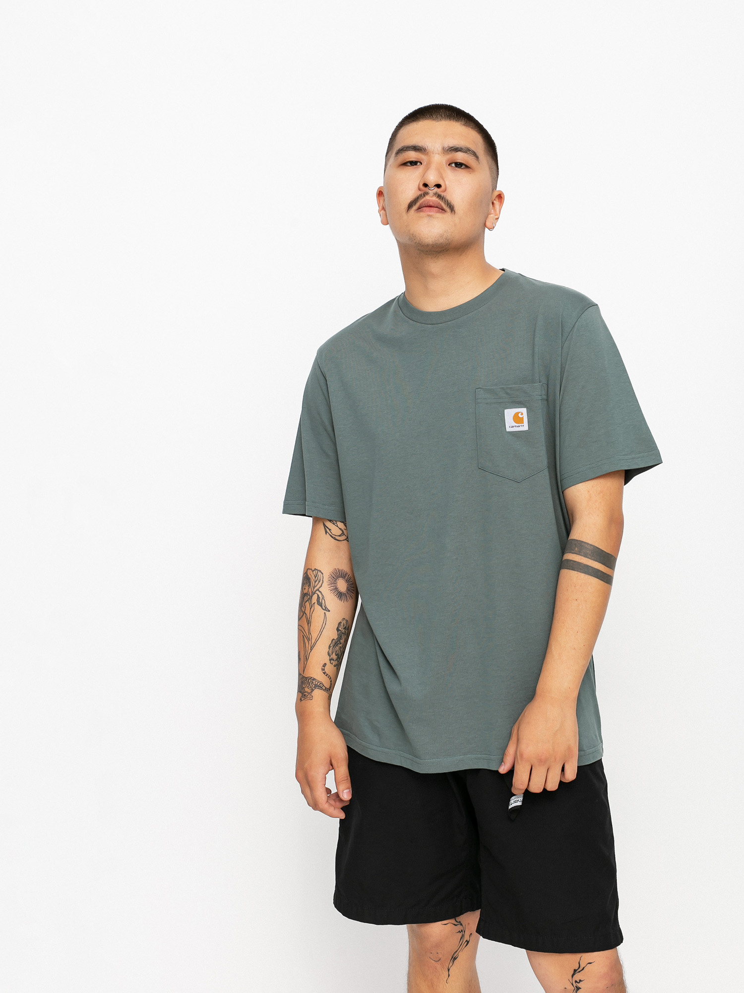 T-shirt Carhartt WIP Pocket (eucalyptus)