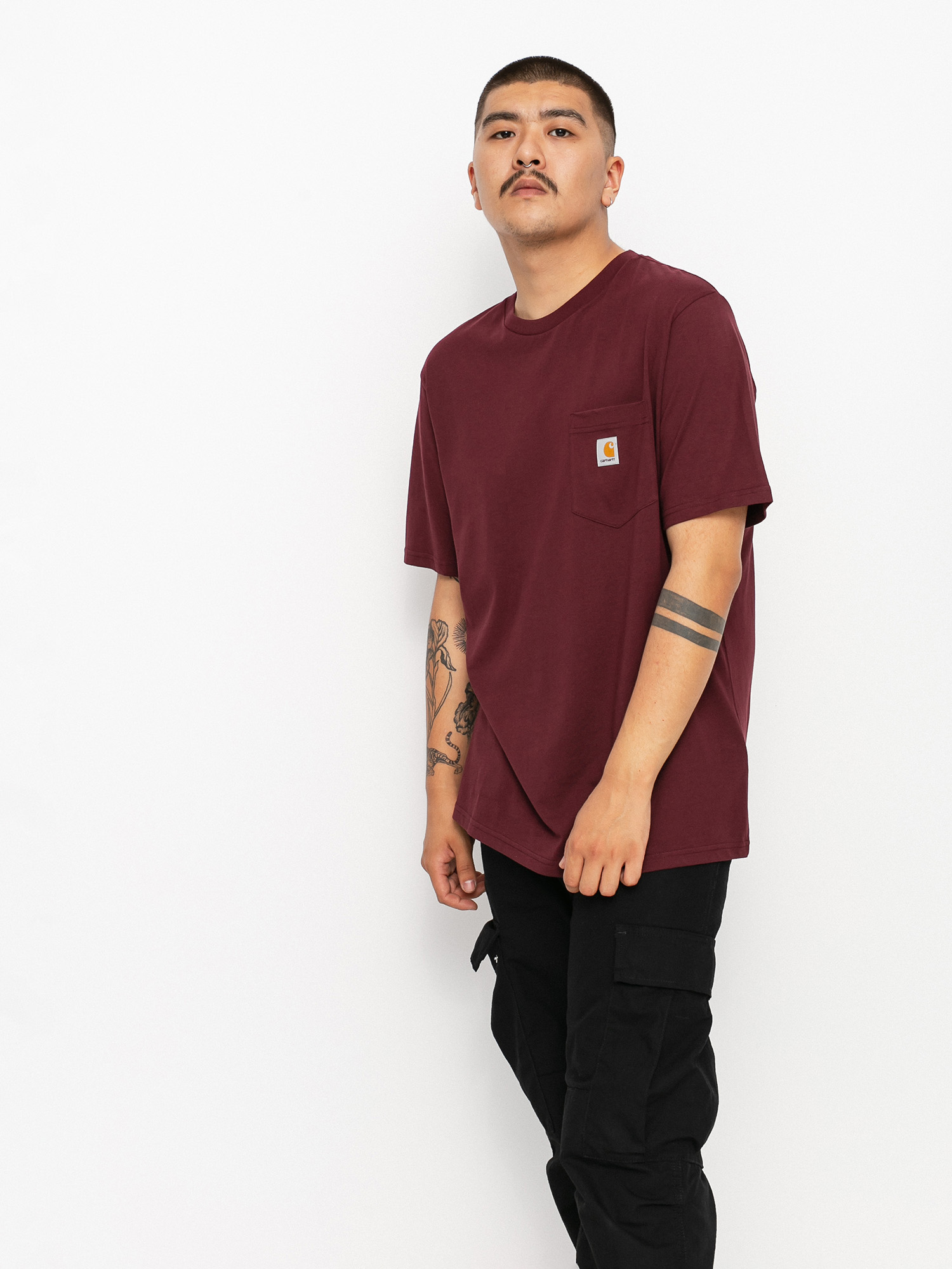 T-shirt Carhartt WIP Pocket (wine)