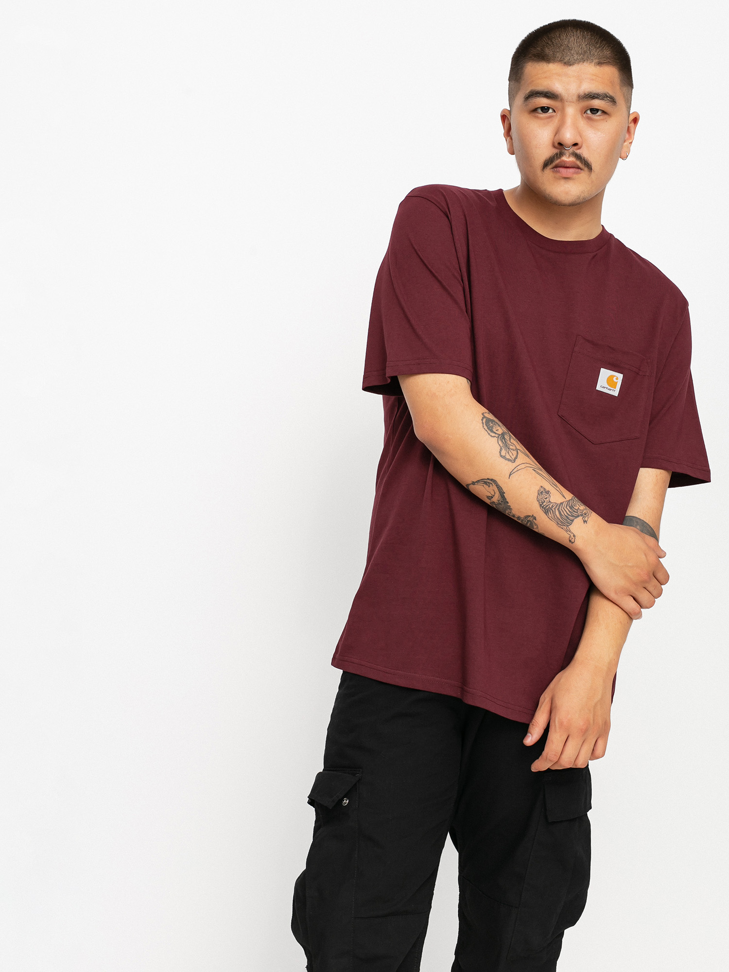 T-shirt Carhartt WIP Pocket (wine)