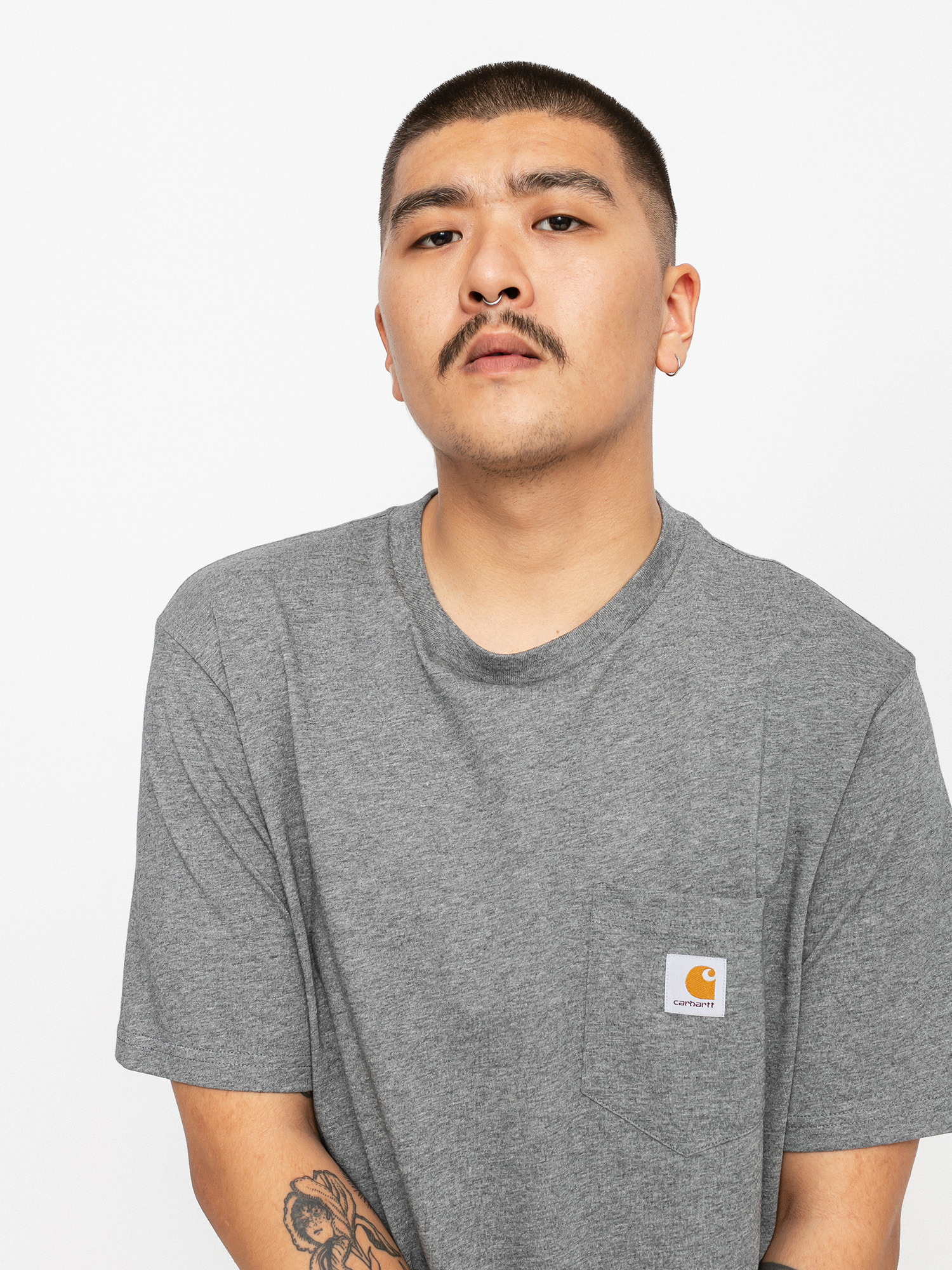T-shirt Carhartt WIP Pocket (dark grey heather)