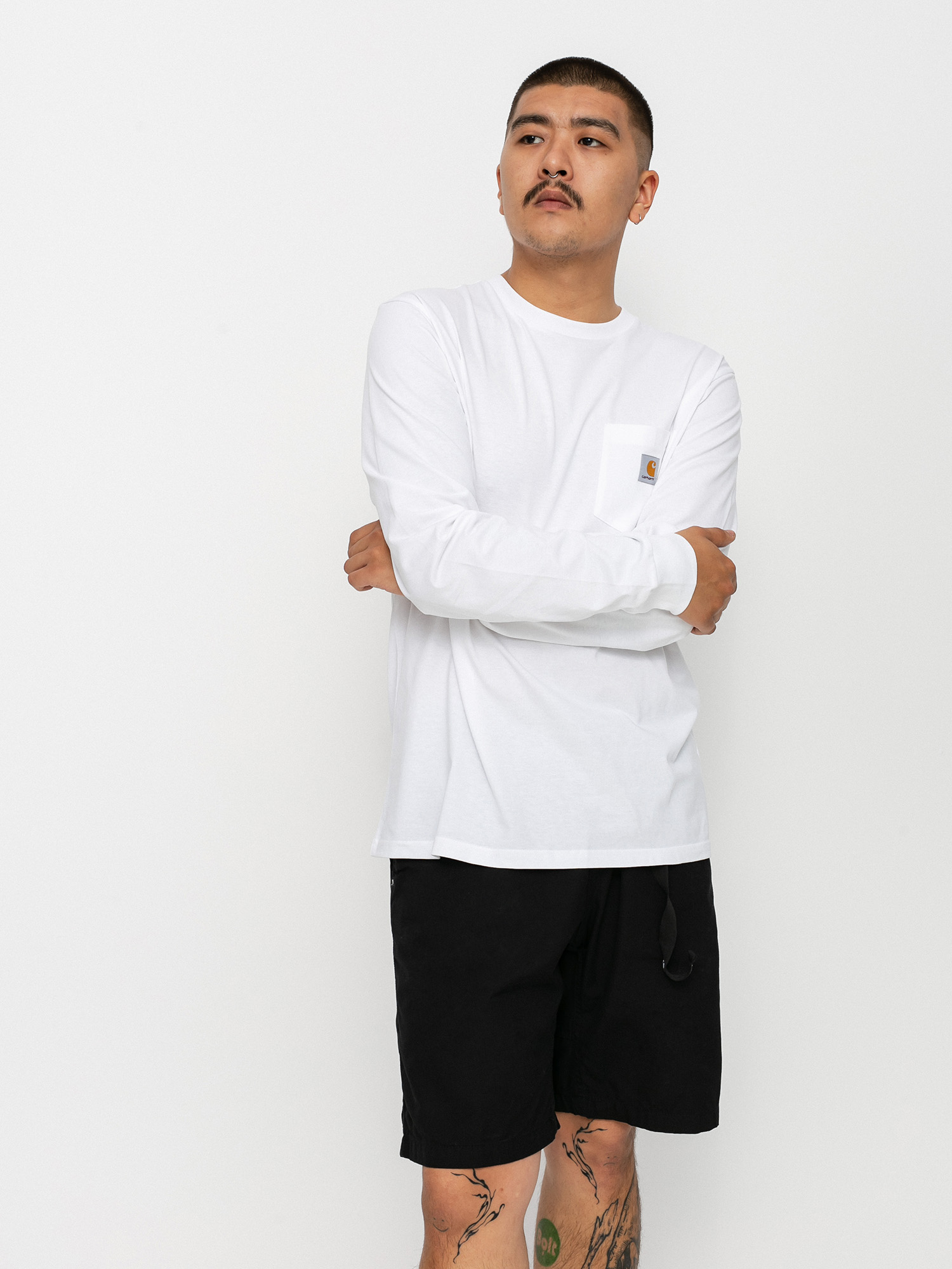 Longsleeve Carhartt WIP Pocket (white)