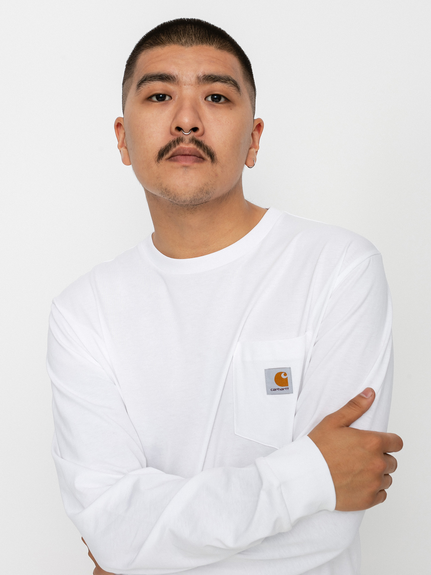 Longsleeve Carhartt WIP Pocket (white)