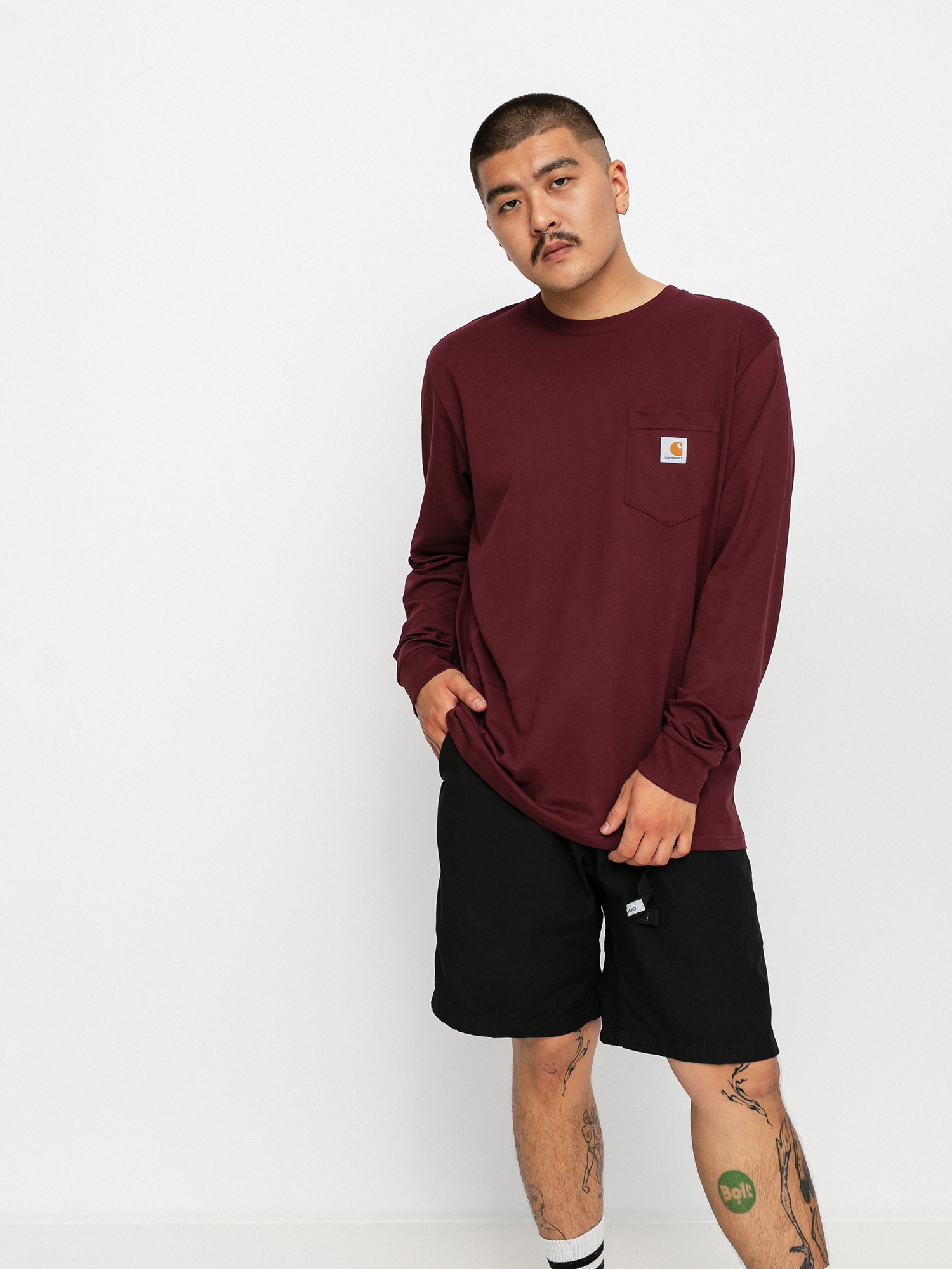 Longsleeve Carhartt WIP Pocket (wine)