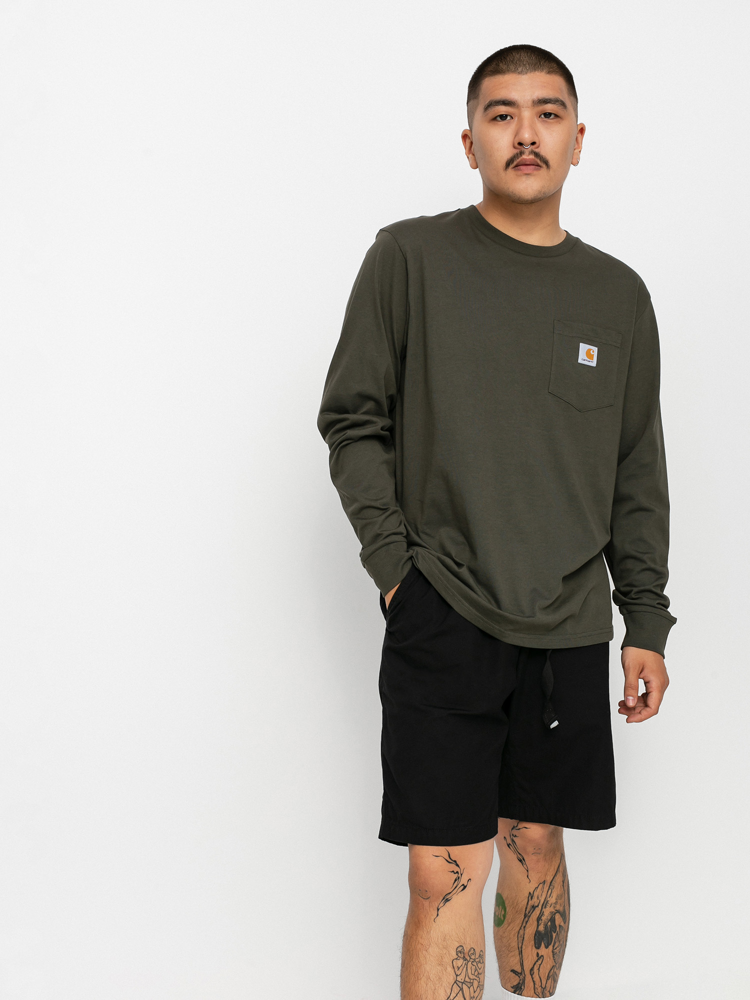 Longsleeve Carhartt WIP Pocket (cypress)