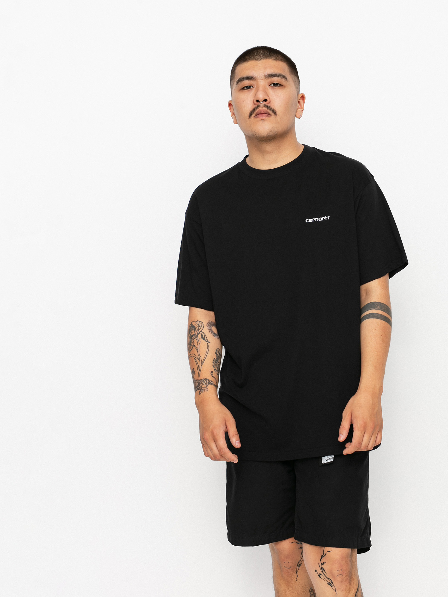 T-shirt Carhartt WIP Script Embroidery (black/white)