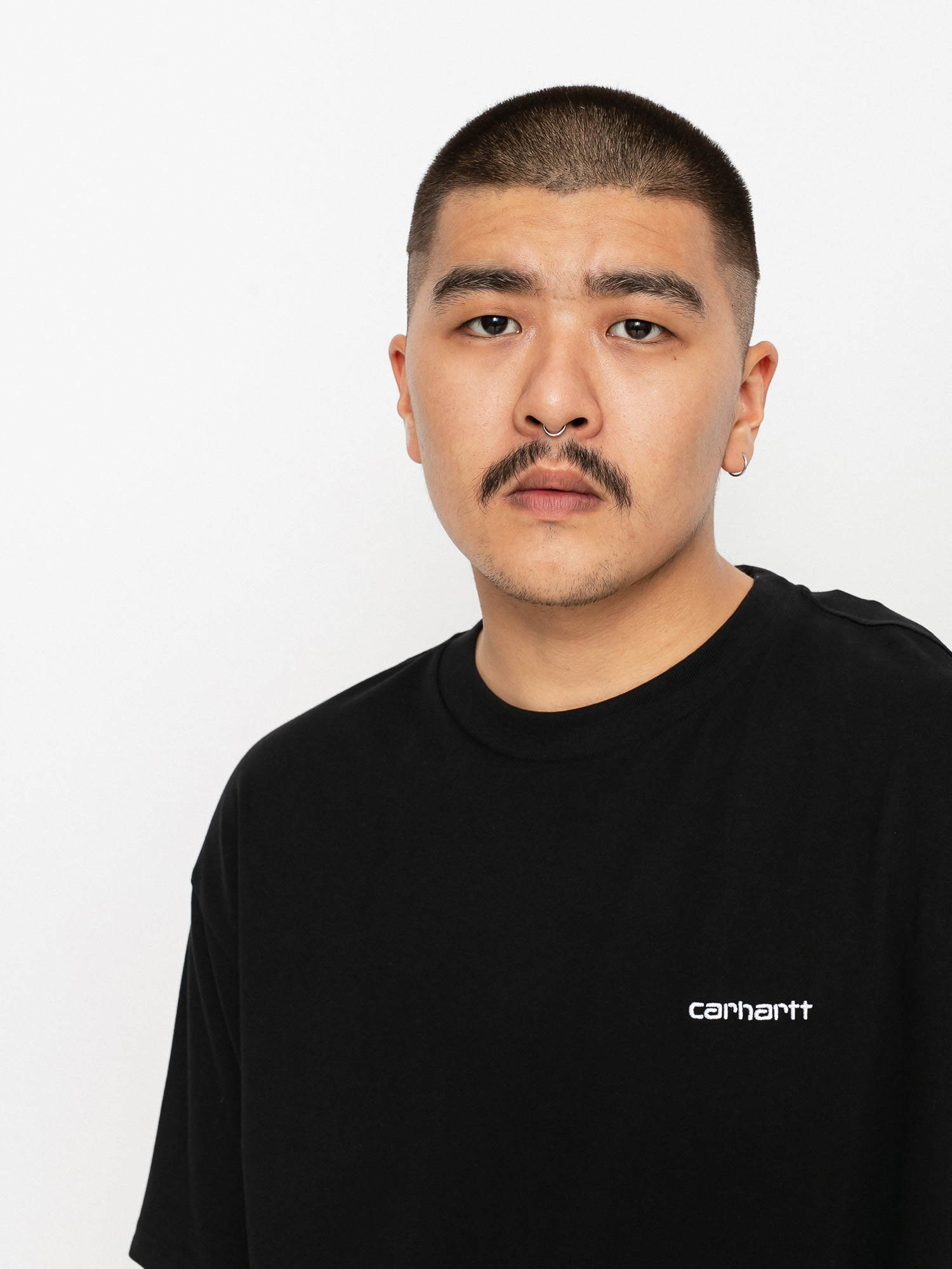 T-shirt Carhartt WIP Script Embroidery (black/white)