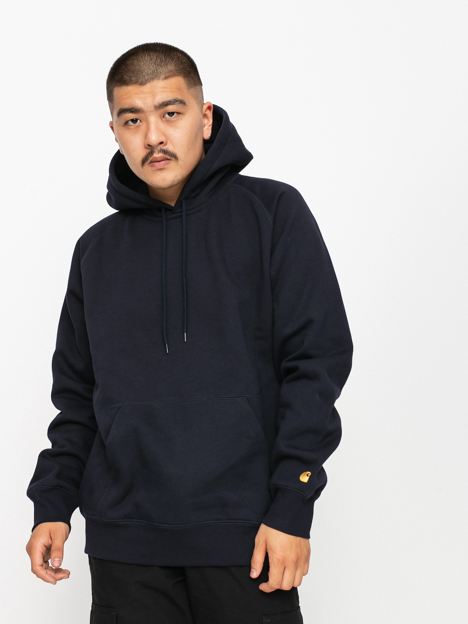 Bluza z kapturem Carhartt WIP Chase HD (dark navy/gold)