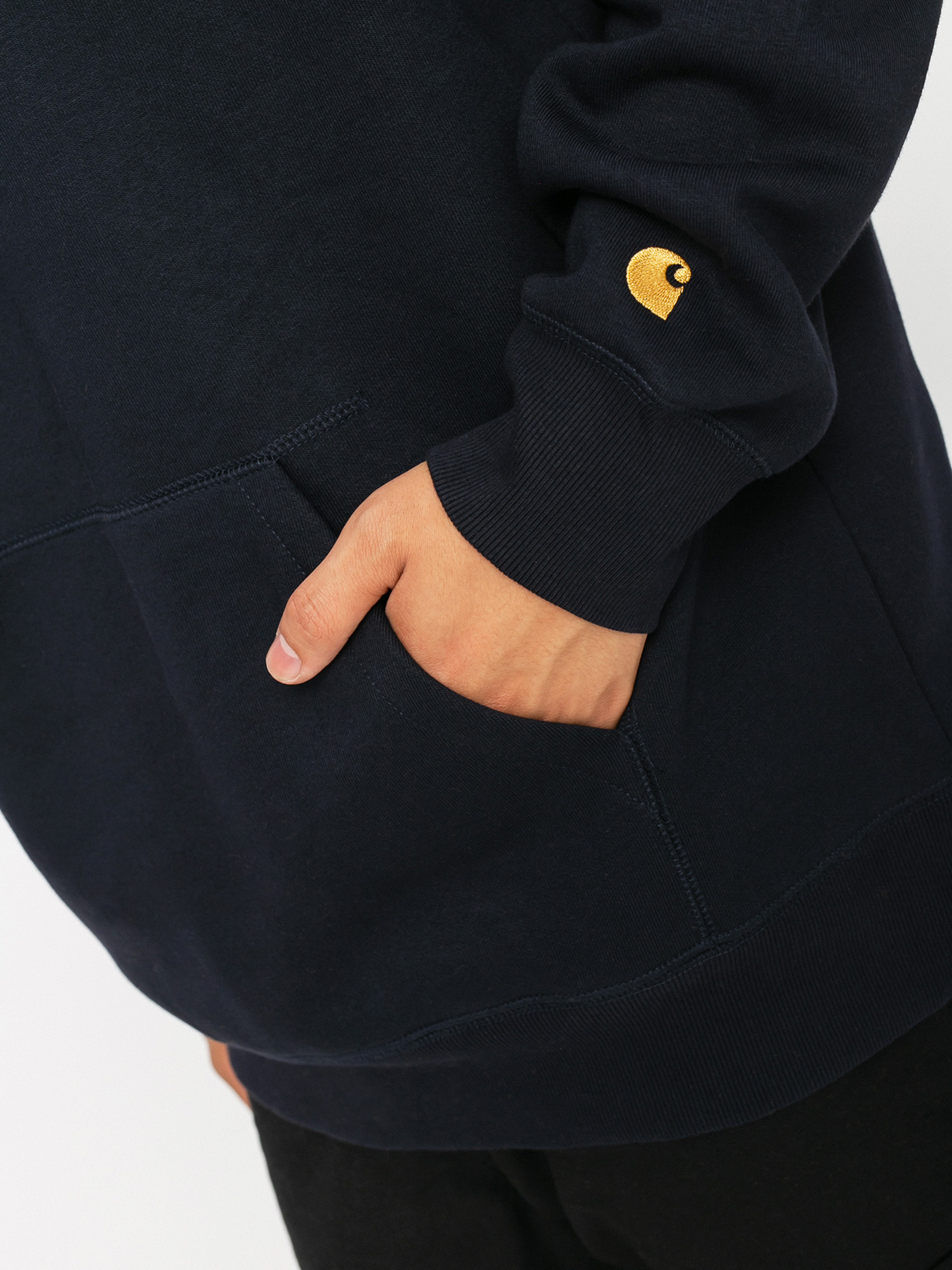 Bluza z kapturem Carhartt WIP Chase HD (dark navy/gold)
