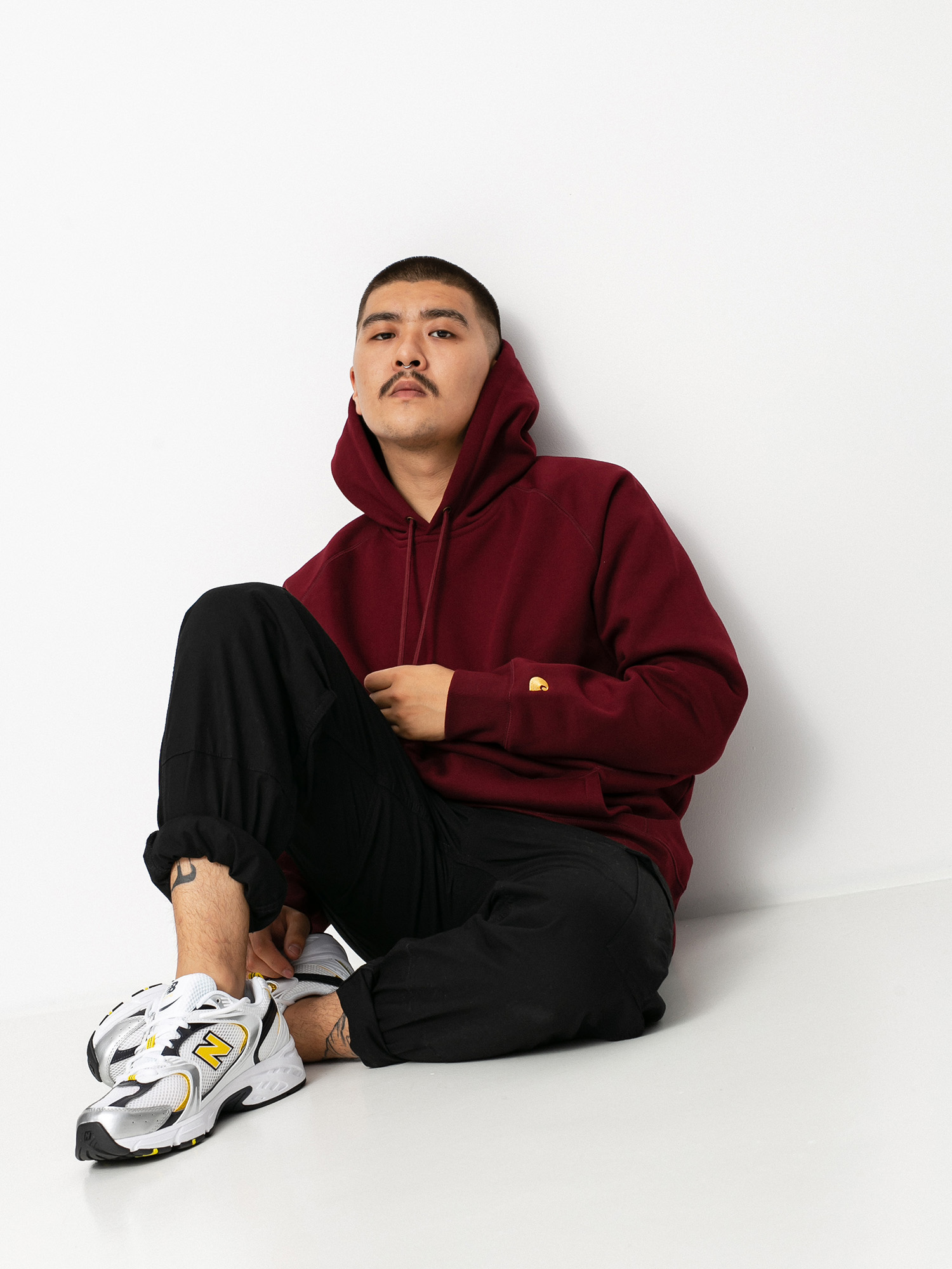 Bluza z kapturem Carhartt WIP Chase HD (jam/gold)