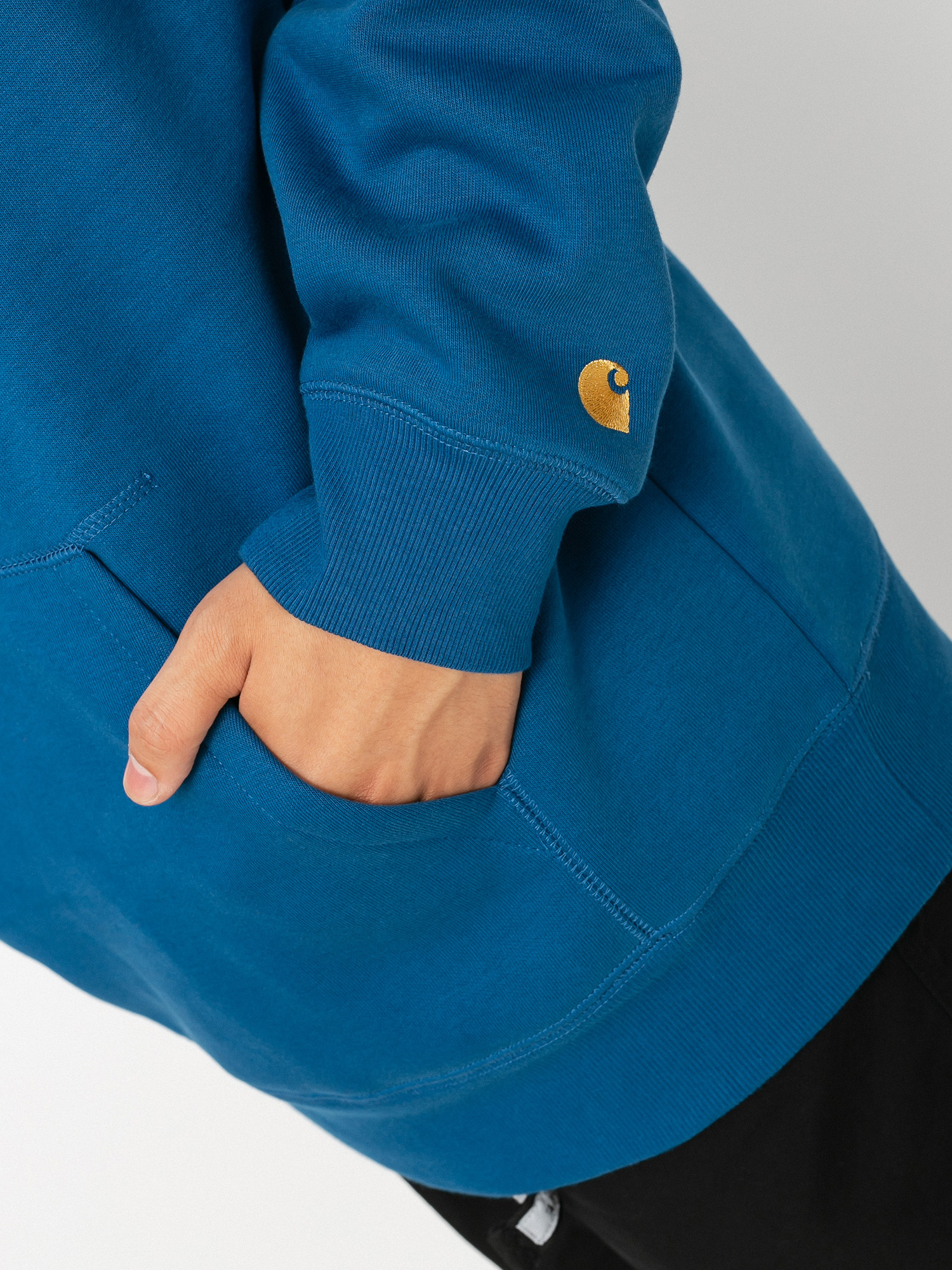 Bluza z kapturem Carhartt WIP Chase HD (skydive/gold)
