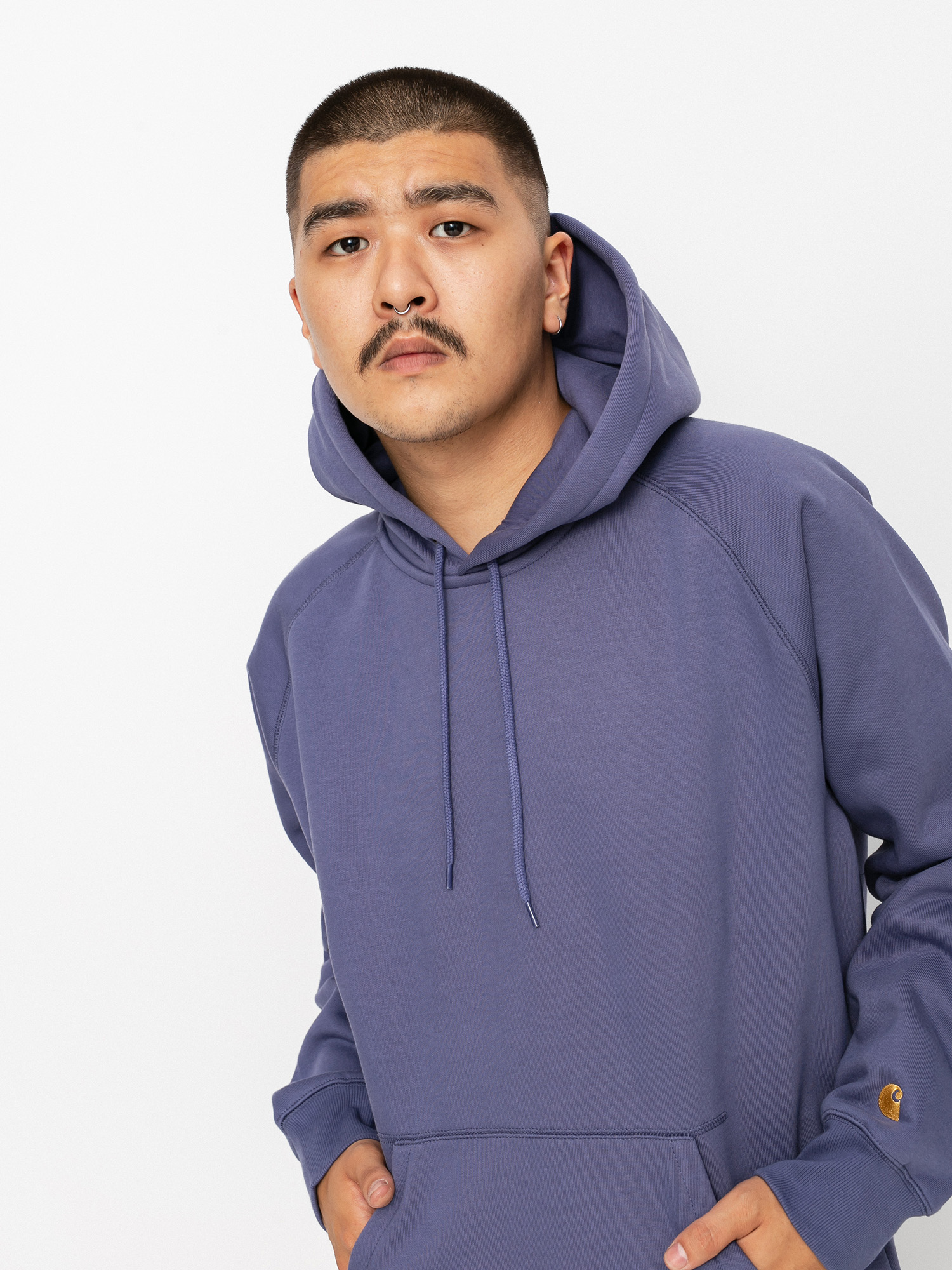 Bluza z kapturem Carhartt WIP Chase HD (cold viola/gold)
