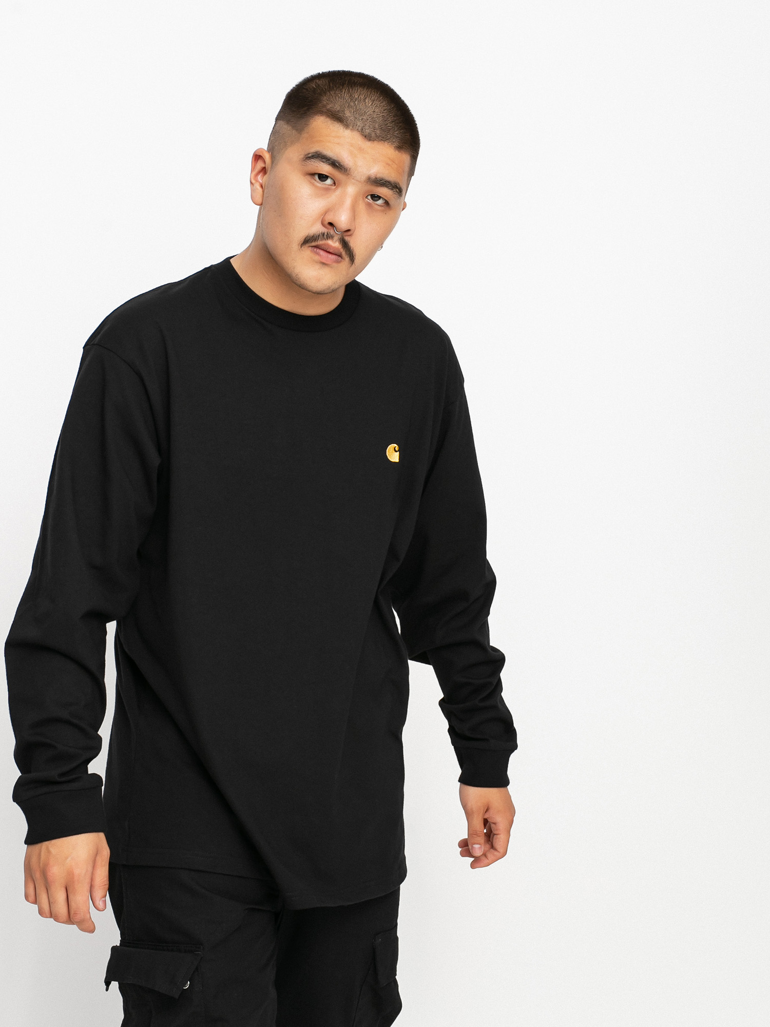 Longsleeve Carhartt WIP Chase (black/gold)