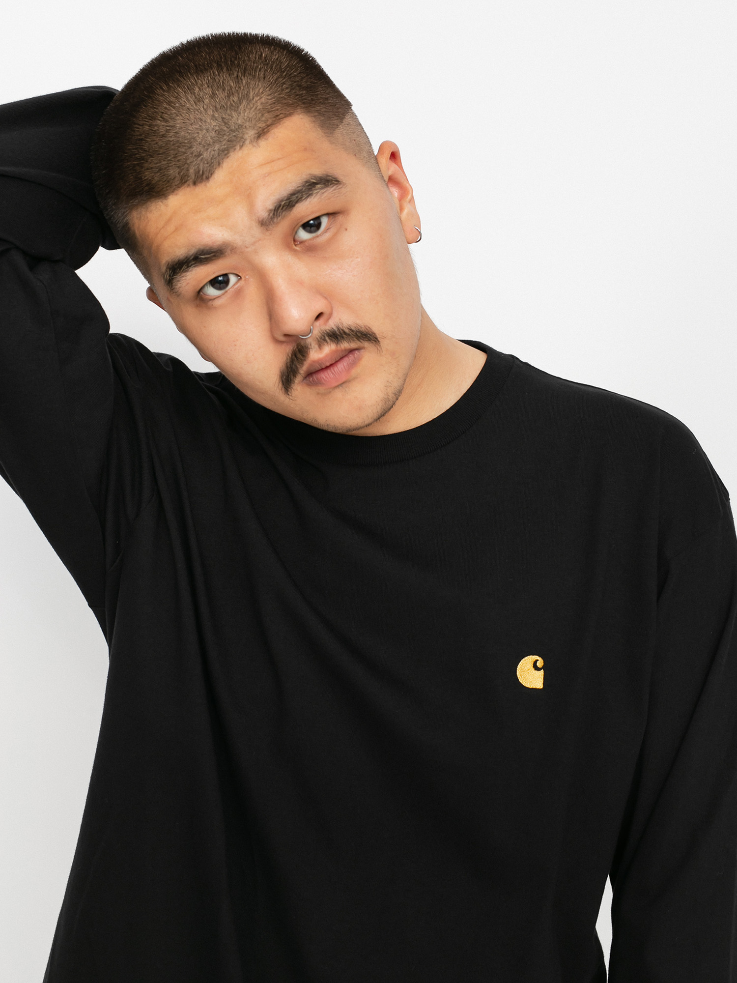 Longsleeve Carhartt WIP Chase (black/gold)