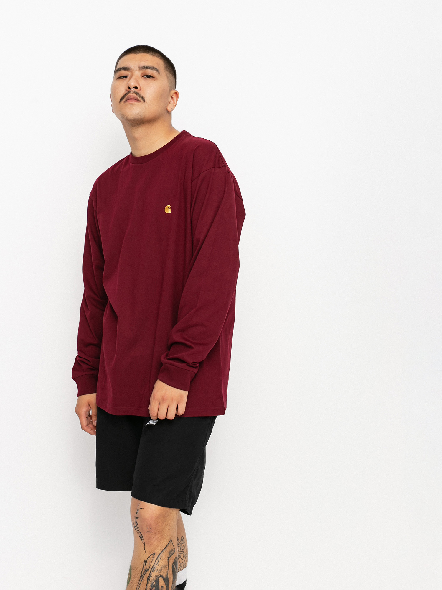 Longsleeve Carhartt WIP Chase (jam/gold)