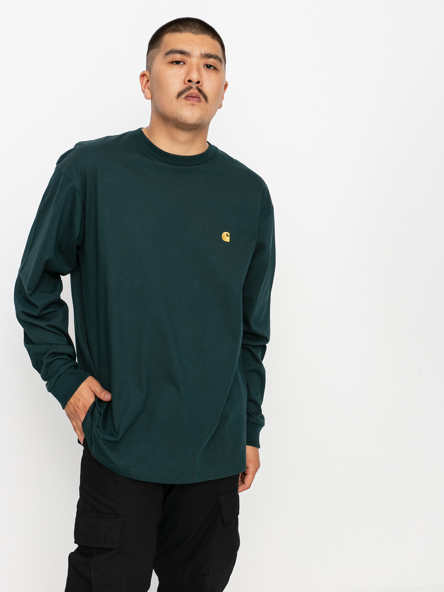 Longsleeve Carhartt WIP Chase (frasier/gold)