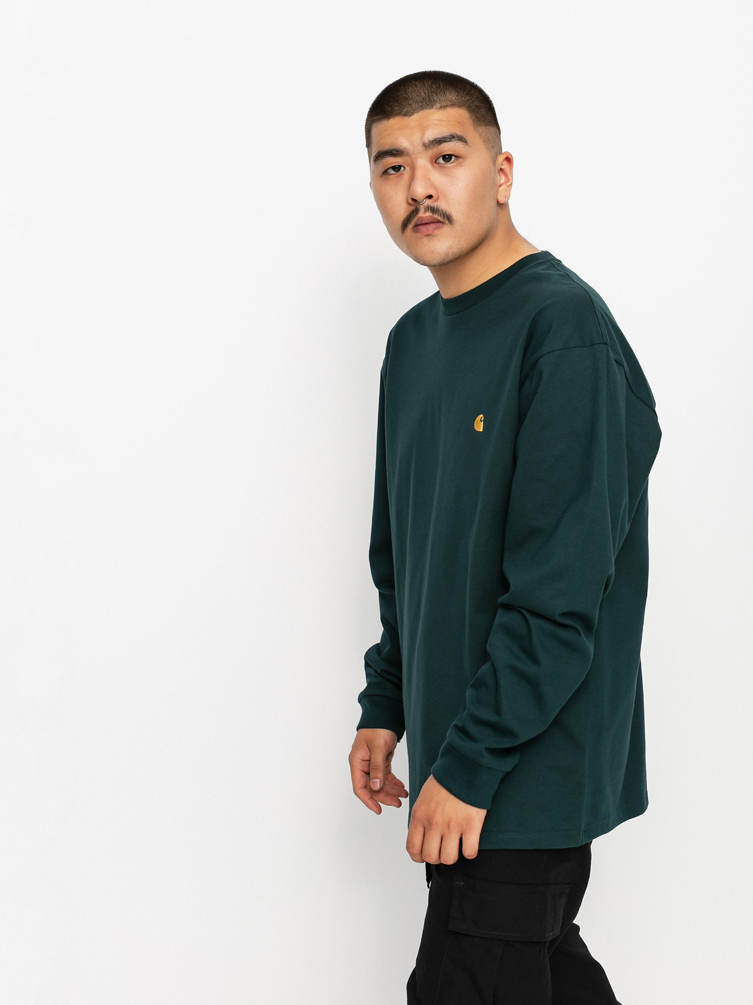 Longsleeve Carhartt WIP Chase (frasier/gold)