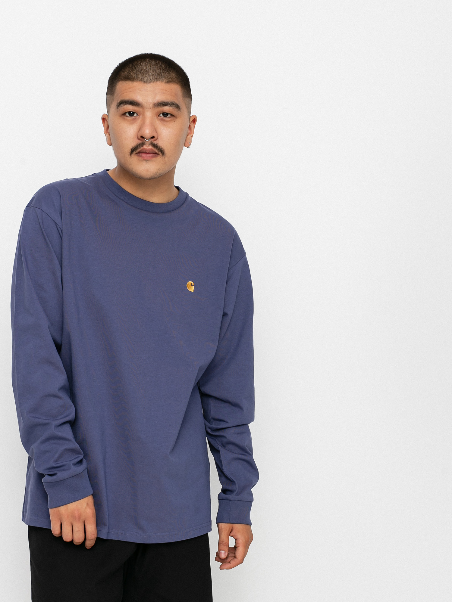 Longsleeve Carhartt WIP Chase (cold viola/gold)