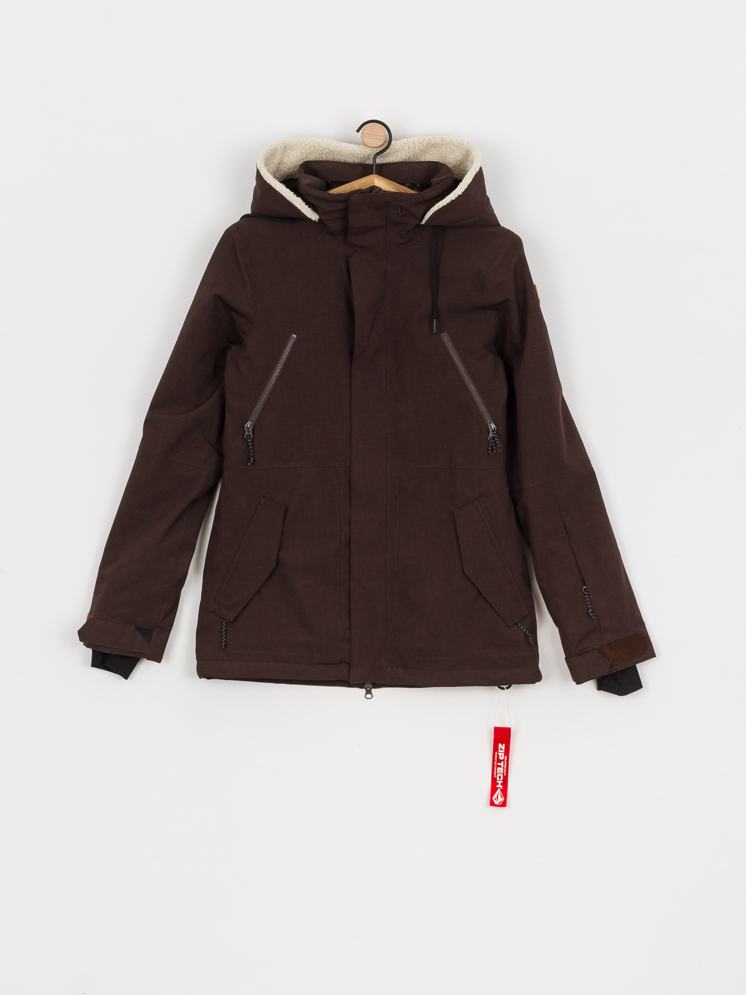 Damska Kurtka snowboardowa Volcom Shrine Ins (black red)