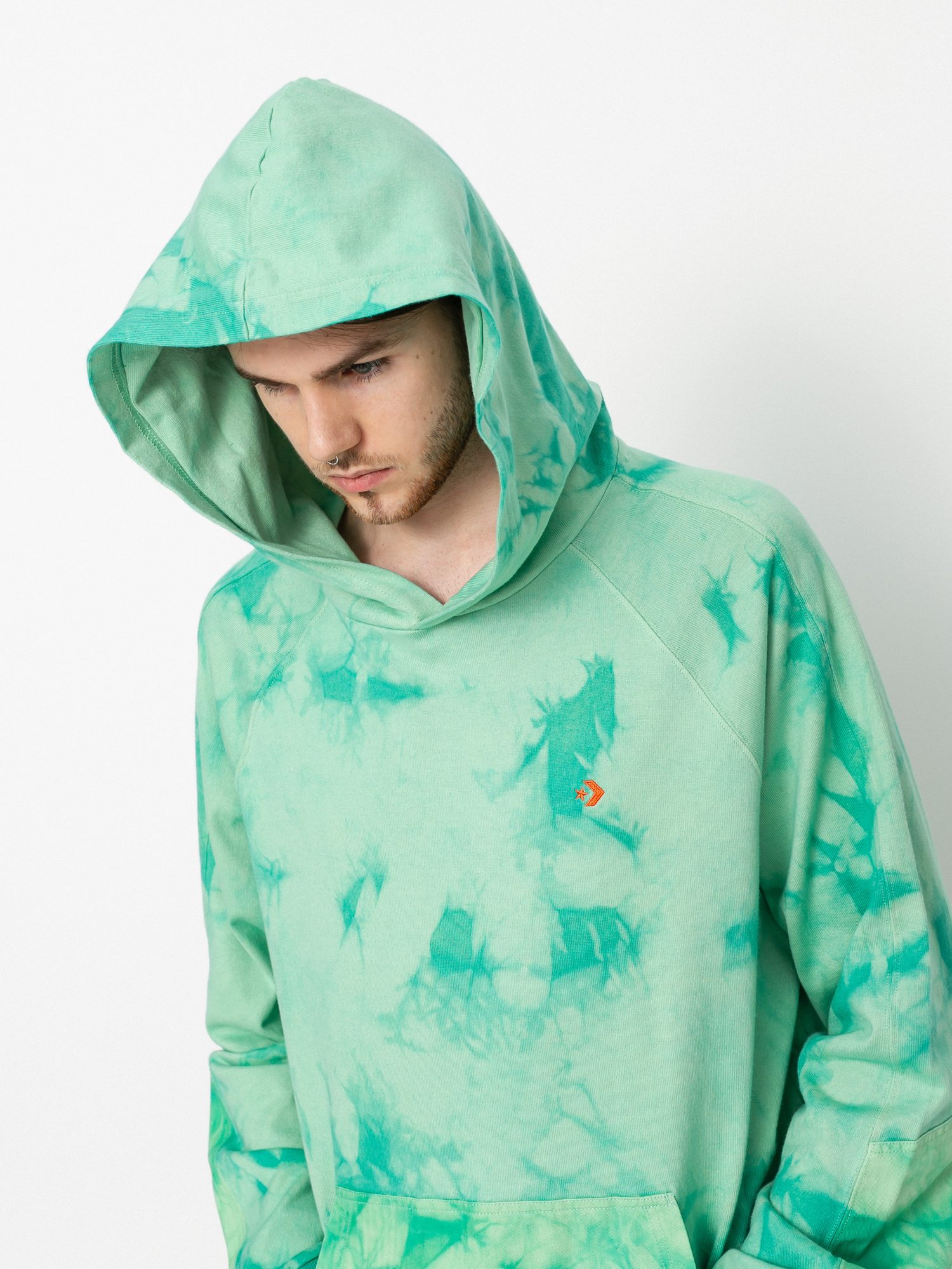 Bluza z kapturem Converse Marble HD (harbor teal)
