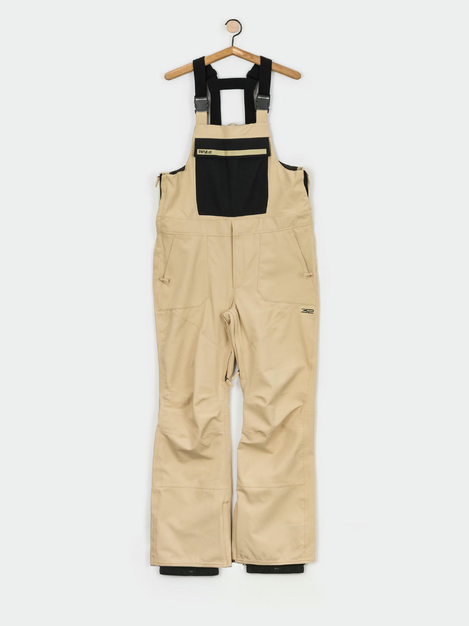 Męskie Spodnie snowboardowe ThirtyTwo Basement Bib (khaki)