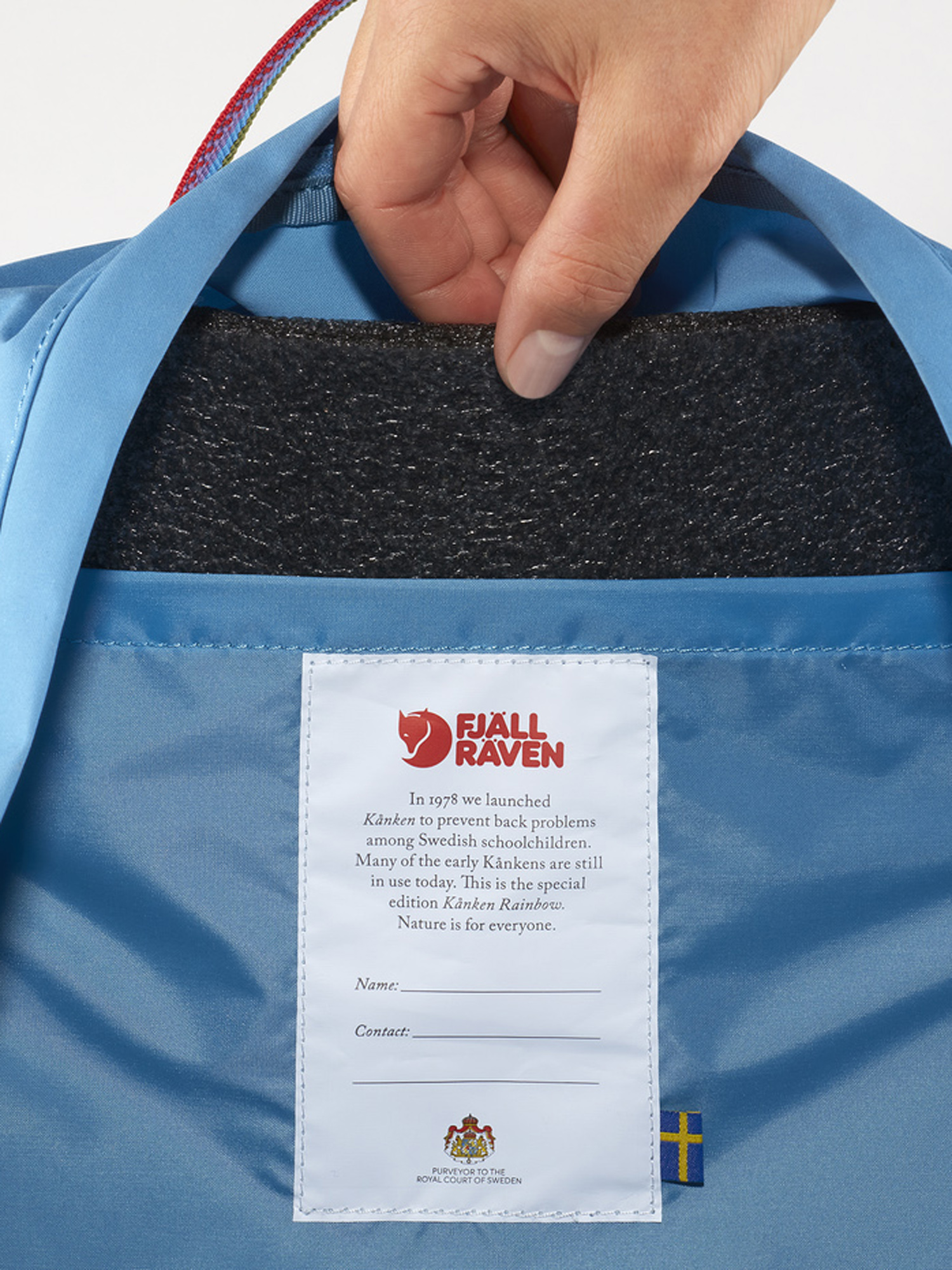 Plecak Fjallraven Kanken Rainbow (air blue/rainbow pattern)