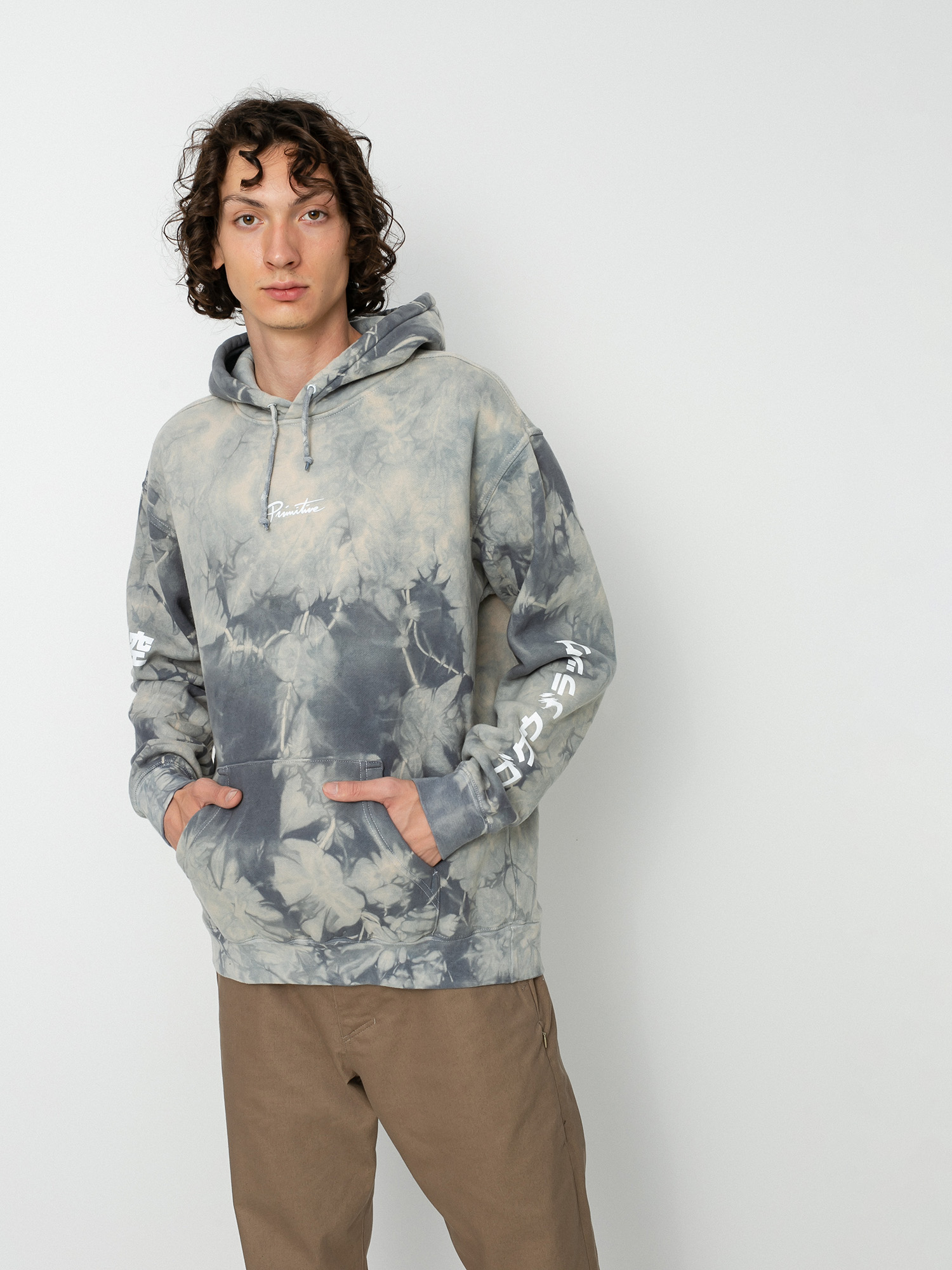 Bluza z kapturem Primitive Goku Versus Washed HD (navy)