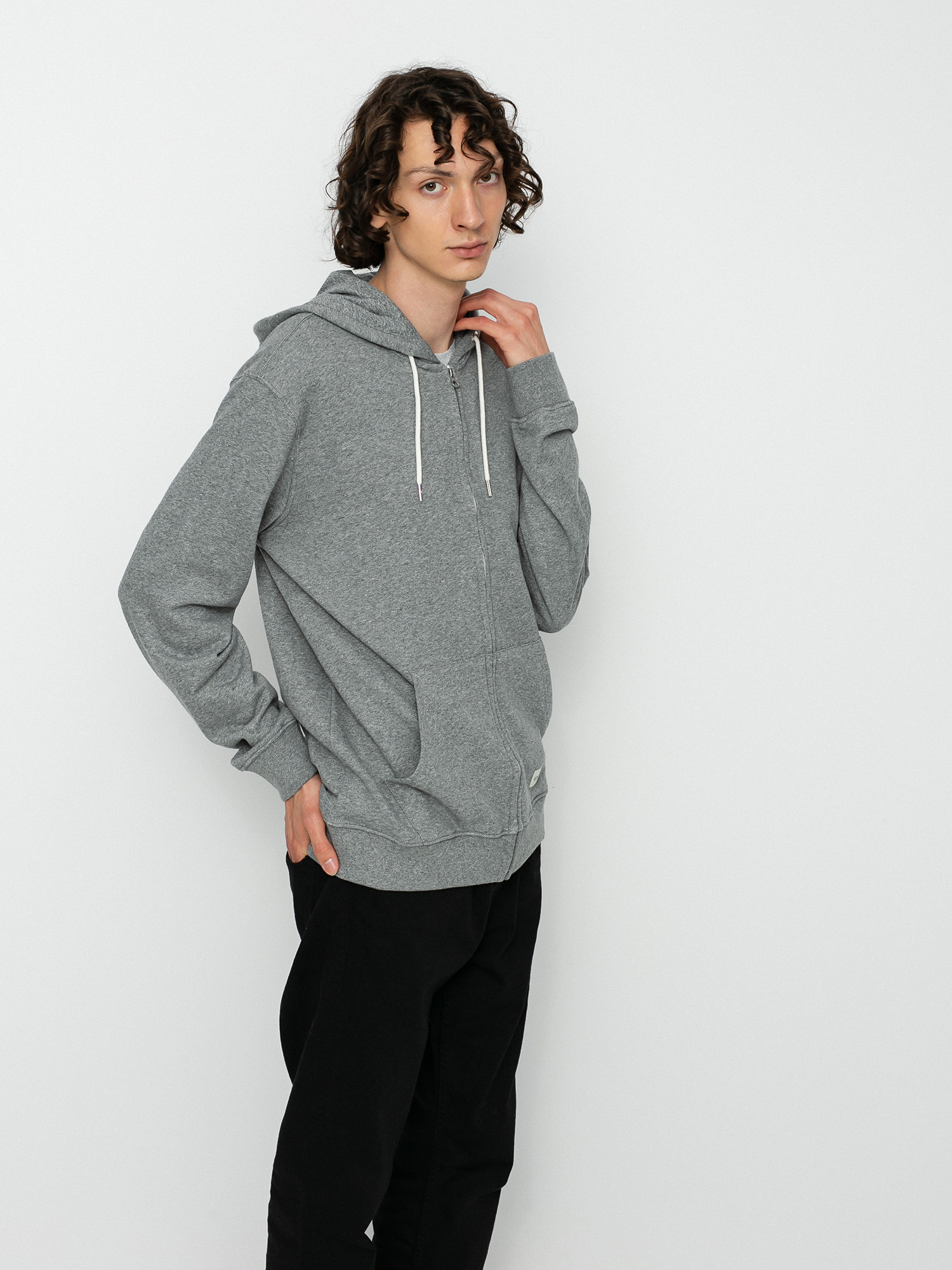 Bluza z kapturem Quiksilver Essentials Terry ZHD (light grey heather)