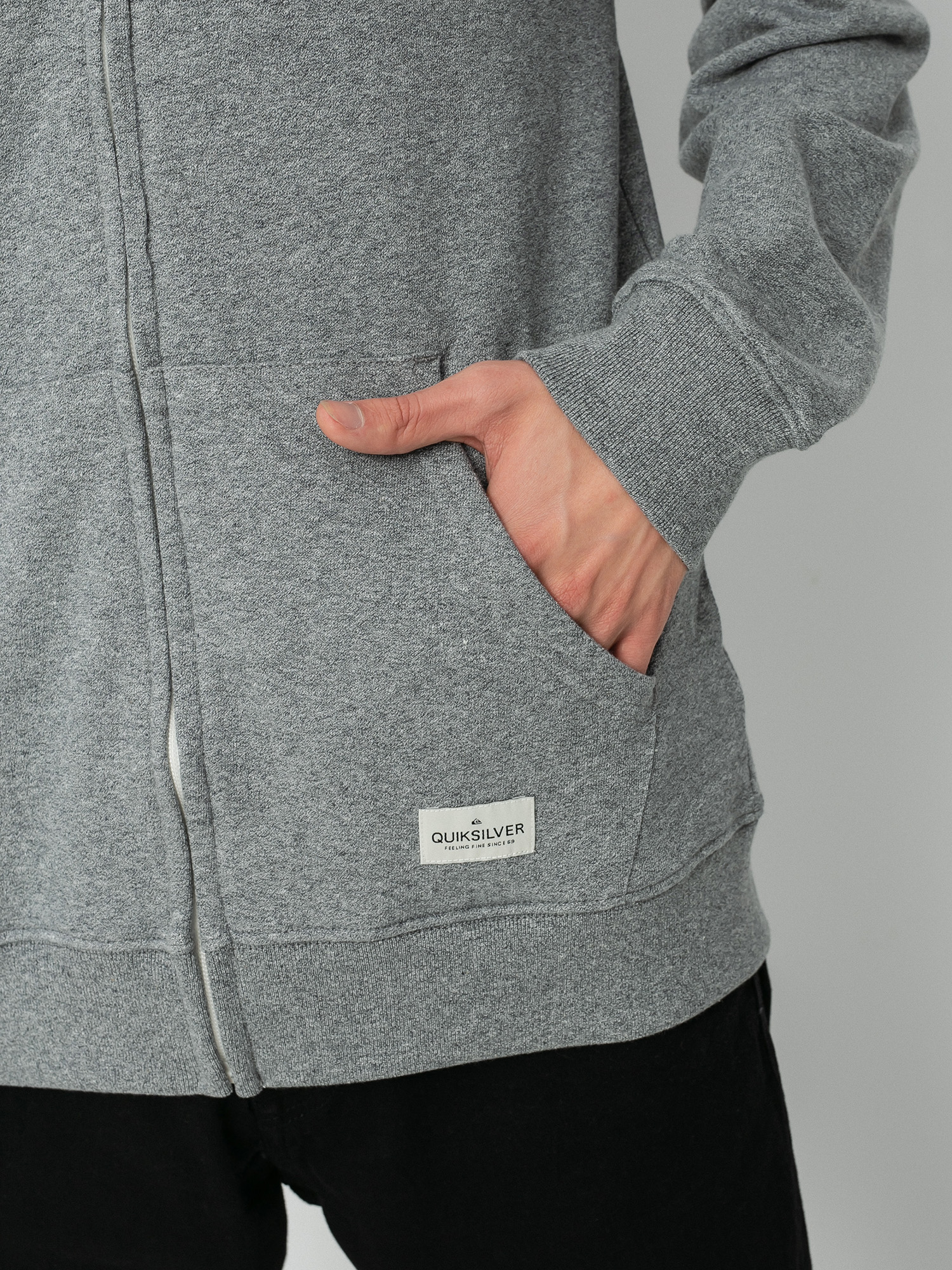 Bluza z kapturem Quiksilver Essentials Terry ZHD (light grey heather)