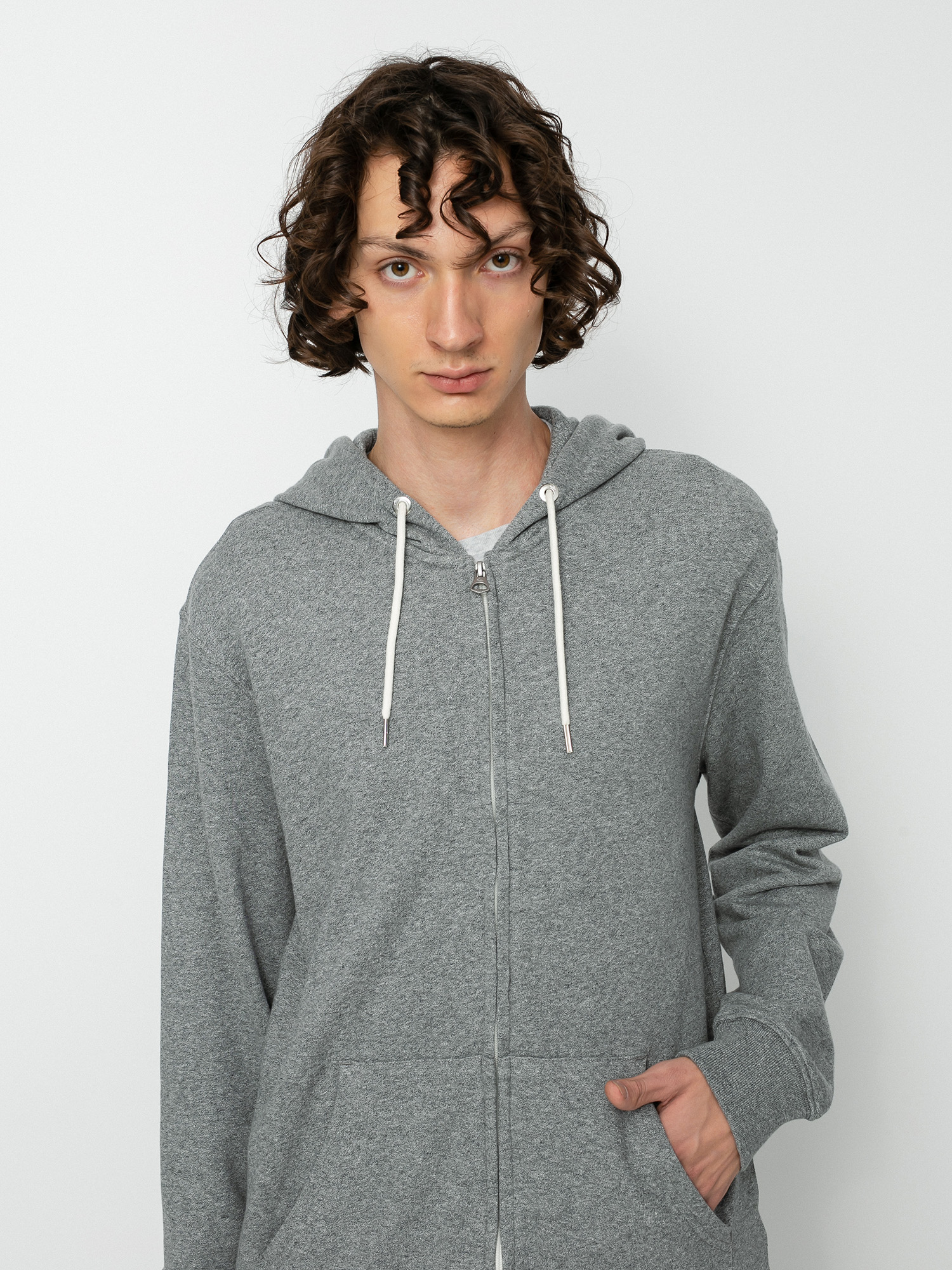 Bluza z kapturem Quiksilver Essentials Terry ZHD (light grey heather)
