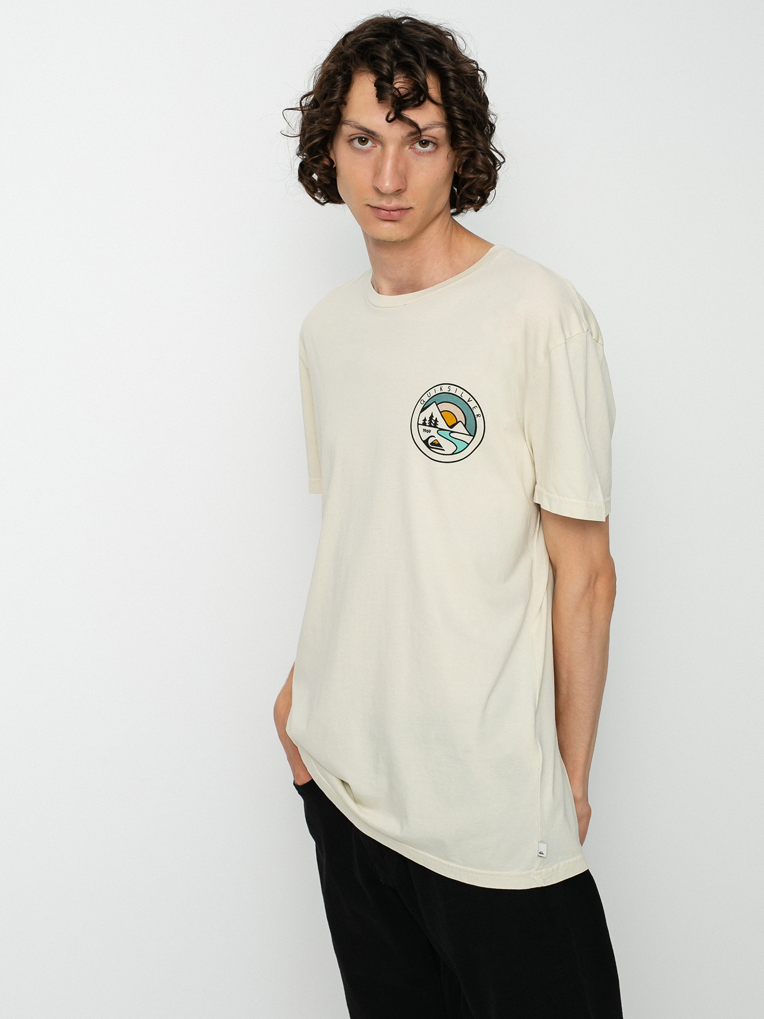 T-shirt Quiksilver Mountain View (oatmeal)