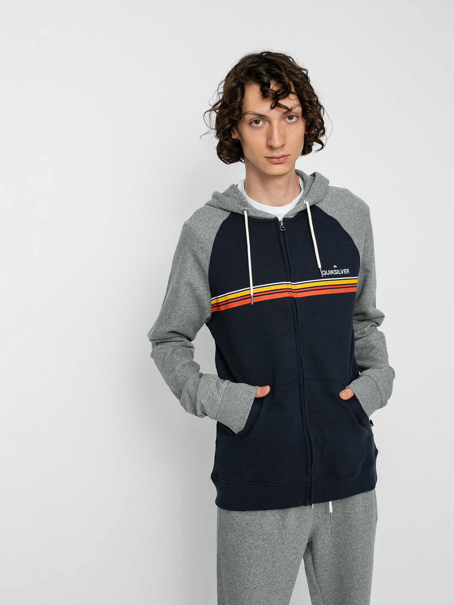 Bluza z kapturem Quiksilver Essentials Screen Raglan ZHD (navy blazer)