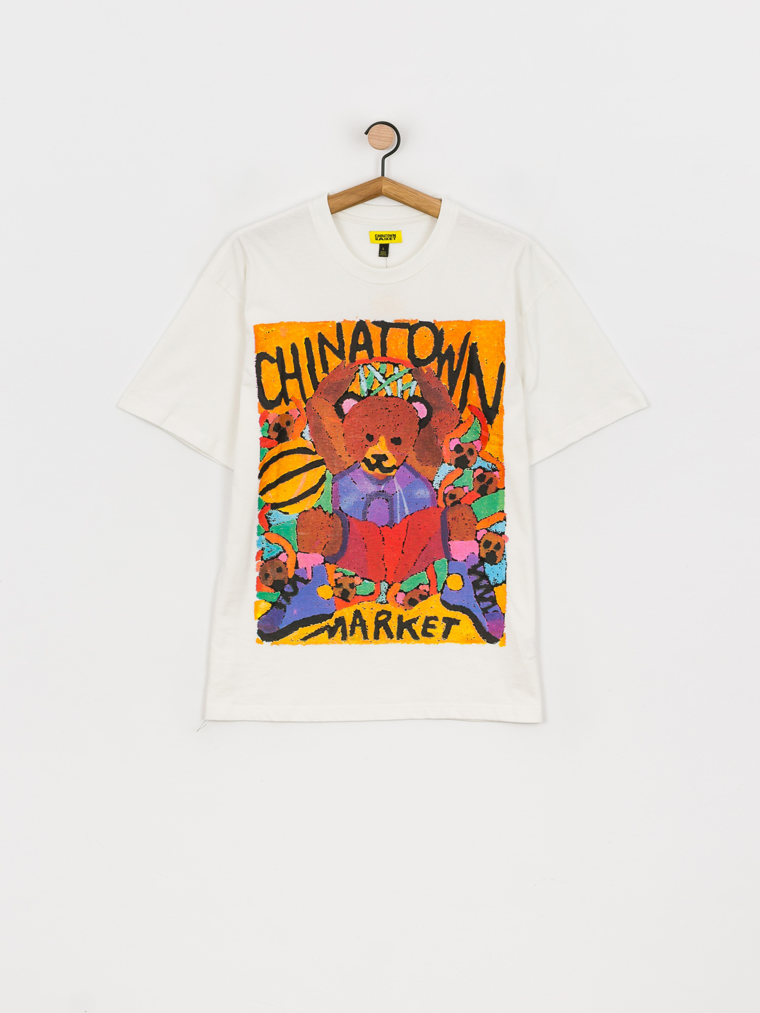 T-shirt Chinatown Market Dunking Bear Watercolor (cream)