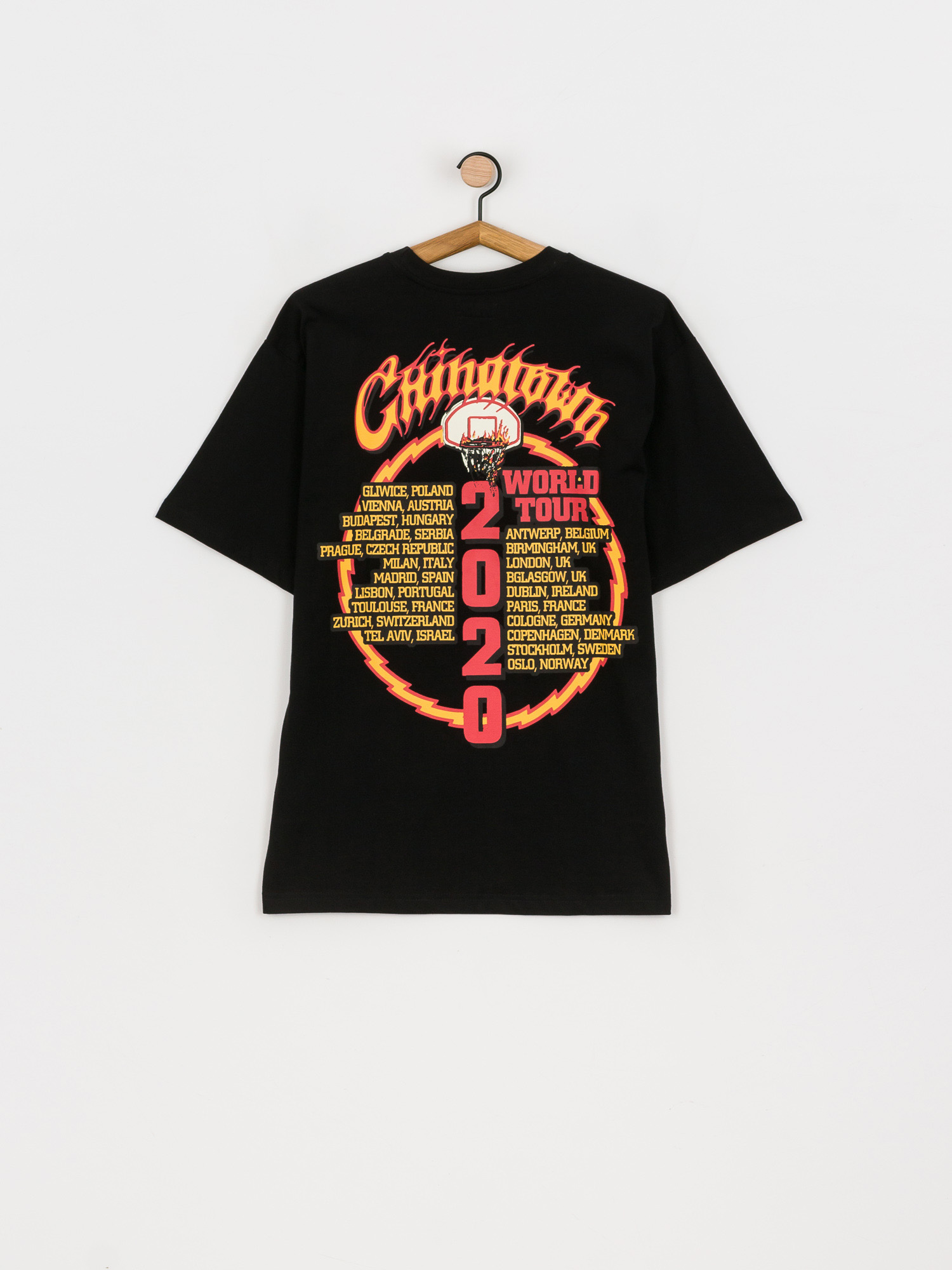 T-shirt Chinatown Market Skelly World Tour (black)